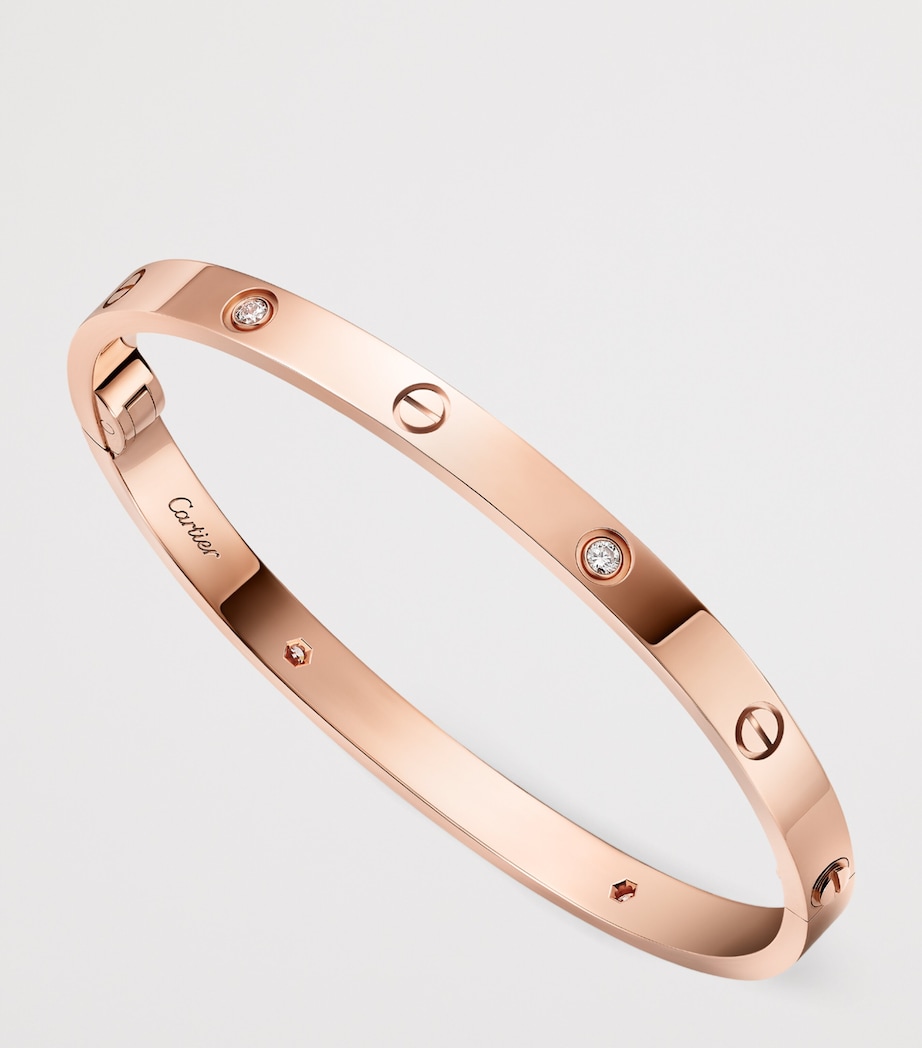 Medium Rose Gold and Diamond LOVE Bracelet ROSE GOLD Image 3