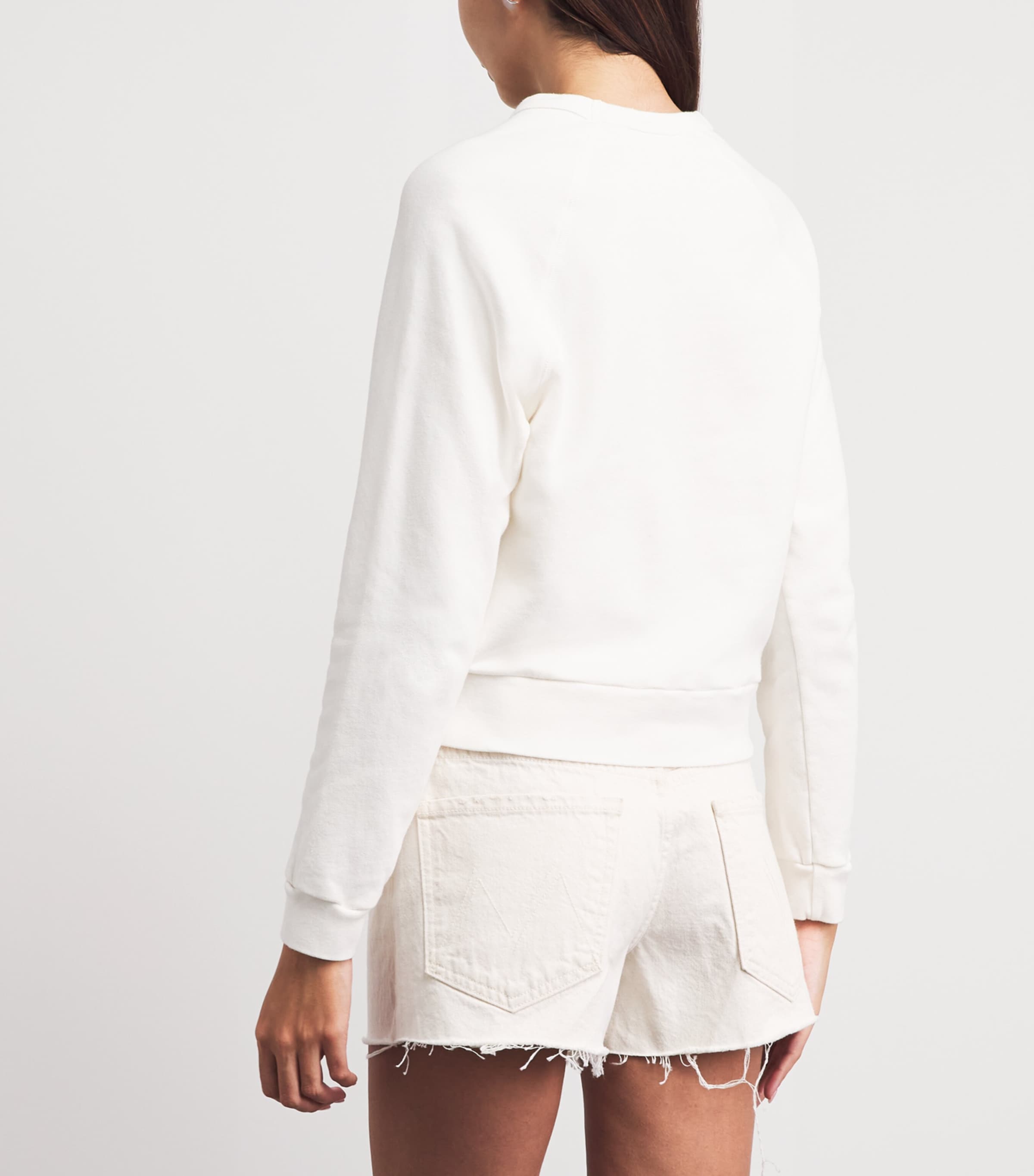 MOTHER Womens Cotton Itty Concert Sweater Serve N Swerve Image 5