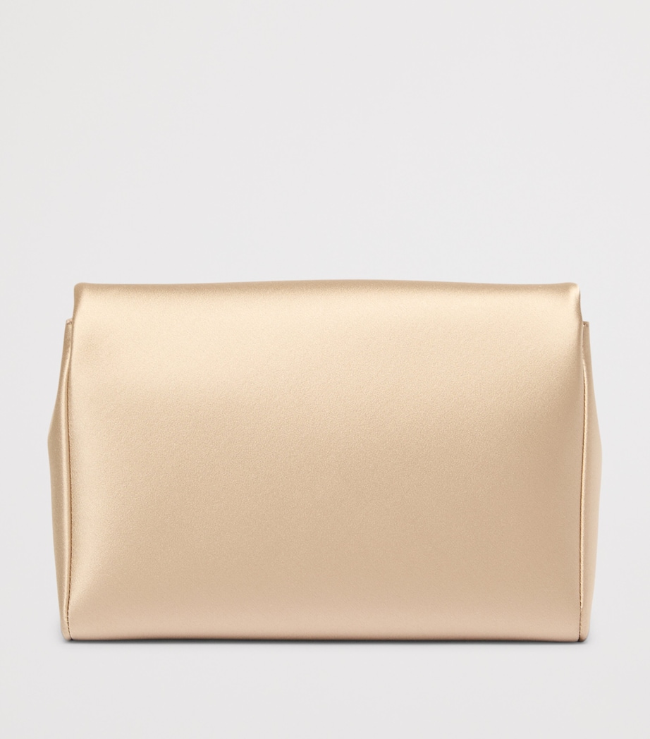 Satin Envelope Clutch Bag BEIGE Image 3