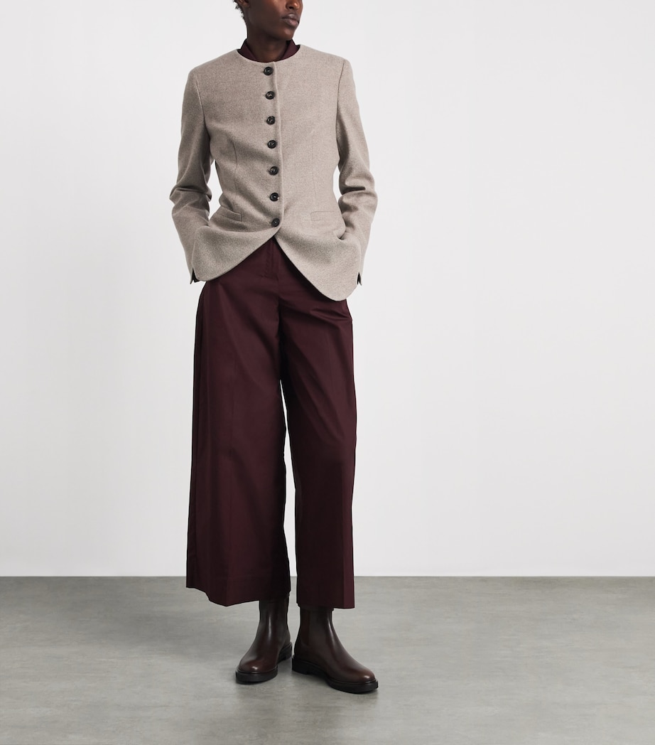 Max Mara Leather Chelsea Boots Dark Brown Image 4