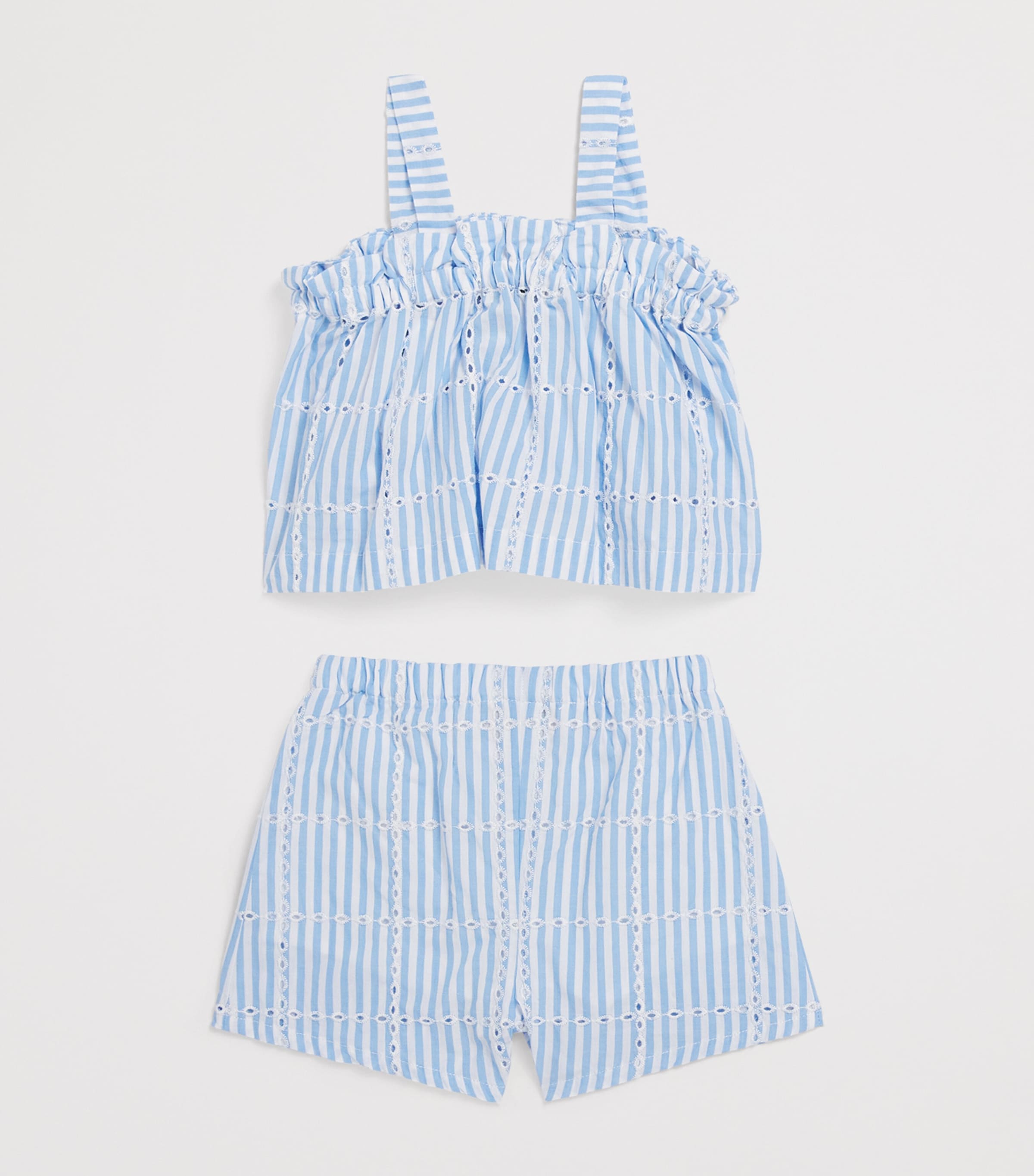 Cotton Stripe Top and Shorts Set (3 Months – 4 Years) 43AZUR Image 2