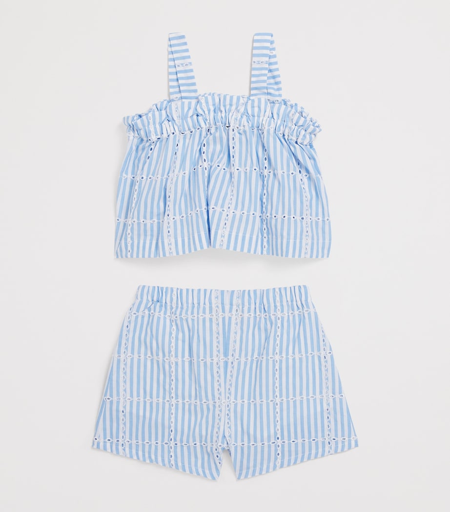 Cotton Stripe Top and Shorts Set (3 Months – 4 Years) 43AZUR Image 2