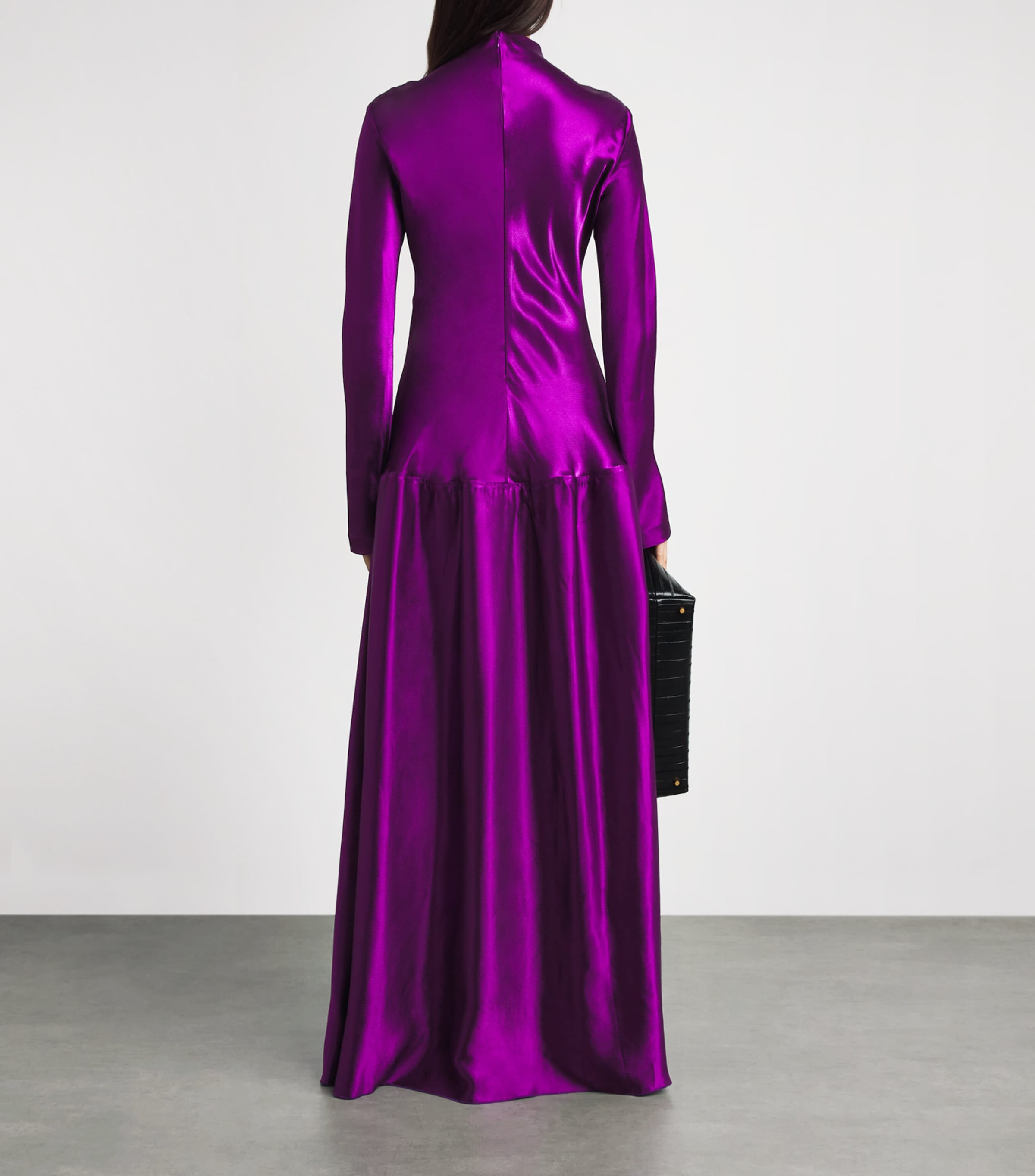 FFORME Womens Satin Mila Maxi Dress Violet Image 4