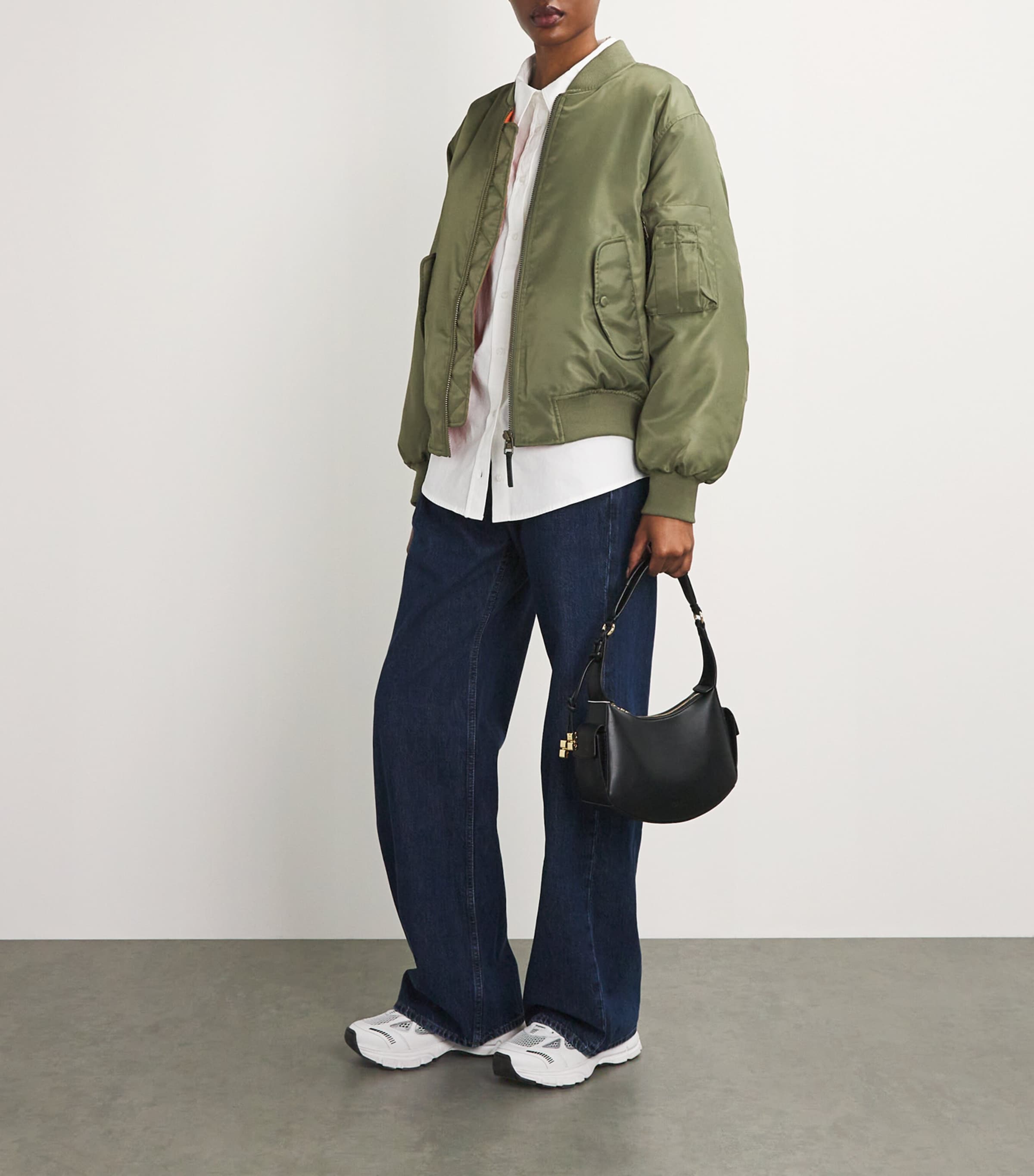 ANINE BING Green Leon Bomber Jacket | Harrods UK