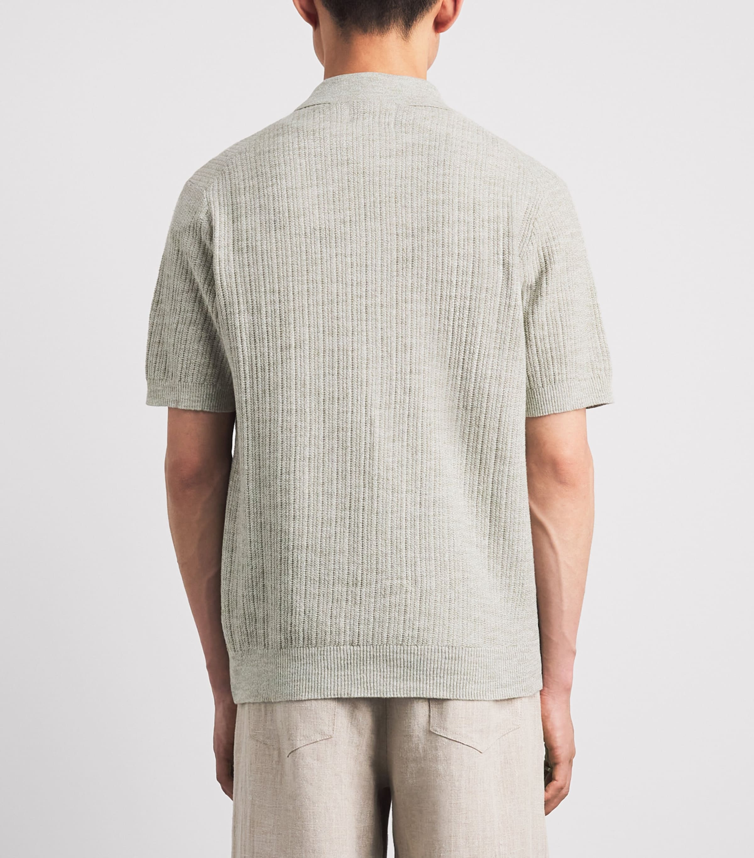 NN.07 Mens Organic Cotton Nolan Cardigan Sage Mouline Image 5