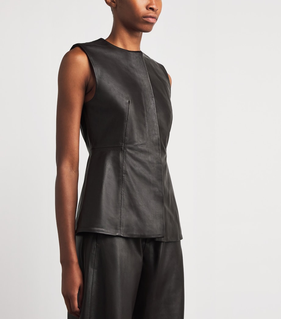 Leather Bodice Top E04 ESPRESSO Image 3