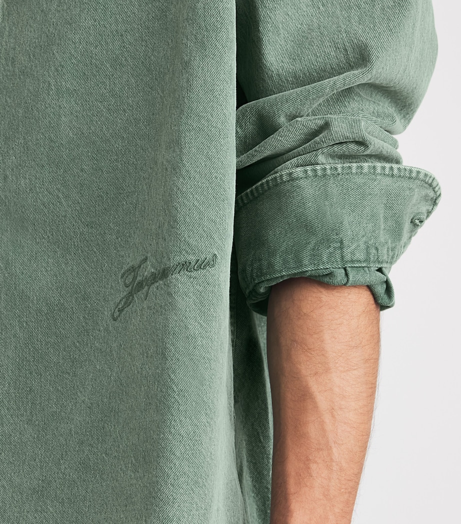Jacquemus Mens Denim Simon Shirt Green Image 3