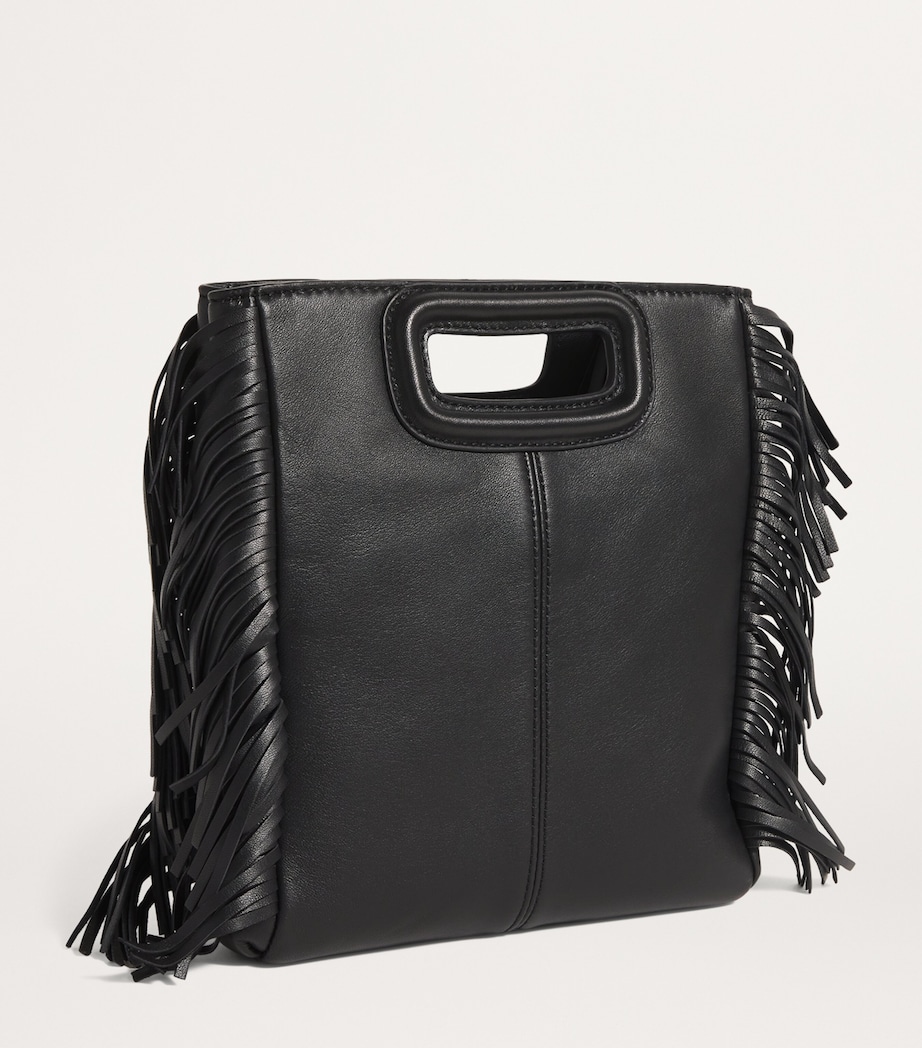 Maje Leather M Top-Handle Bag Black Image 3