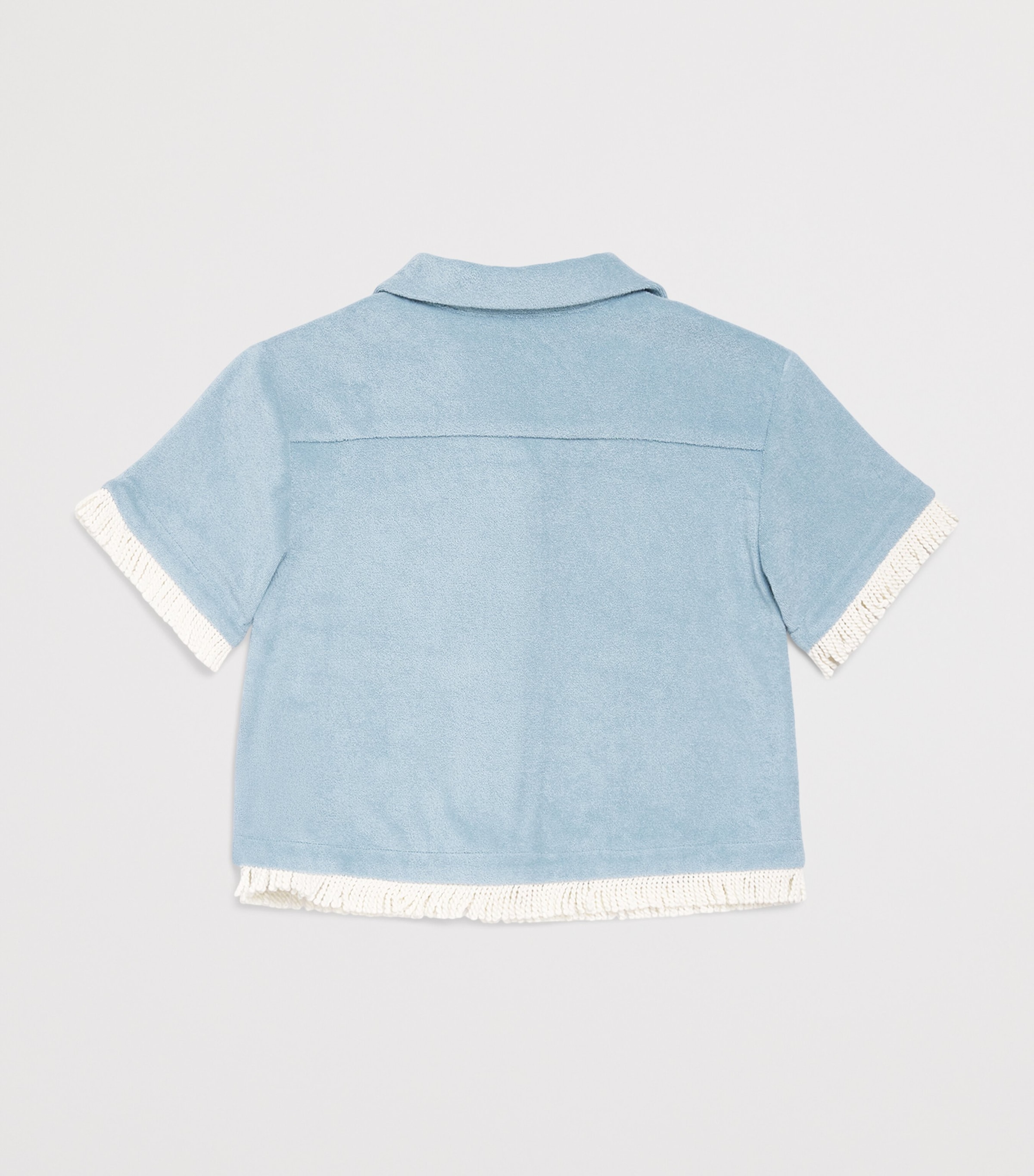 Zimmermann Kids Terry Fringed Awaken Shirt (1-12 Years) Light Blue Image 2