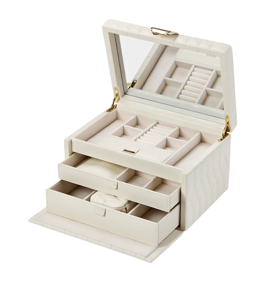 WOLF Medium Lauren Jewellery Box Ivory Image 4