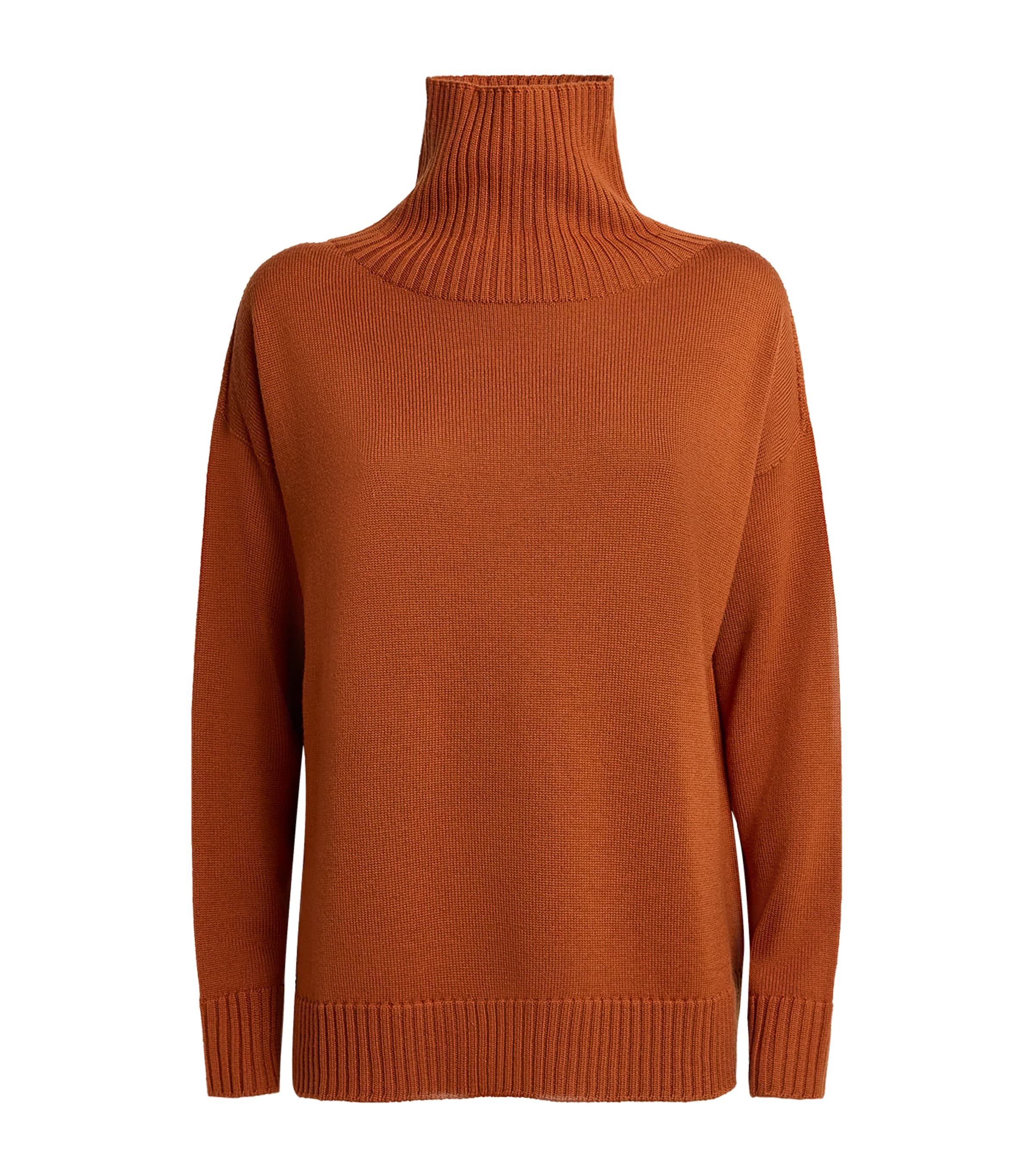 Mm Max Mara Wool Mino Sweater In Brown