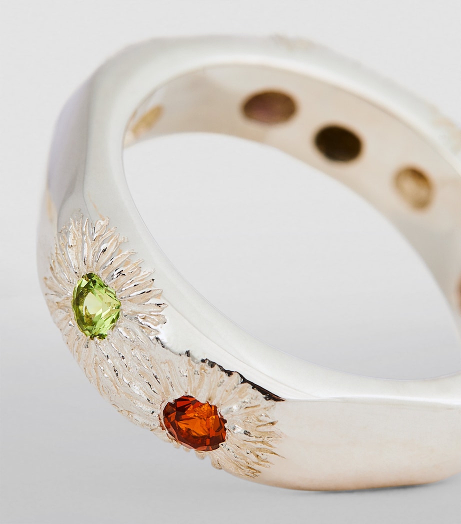 Bleue Burnham Sterling Silver and Sapphire Mycorrhizal Ring Silver Image 6