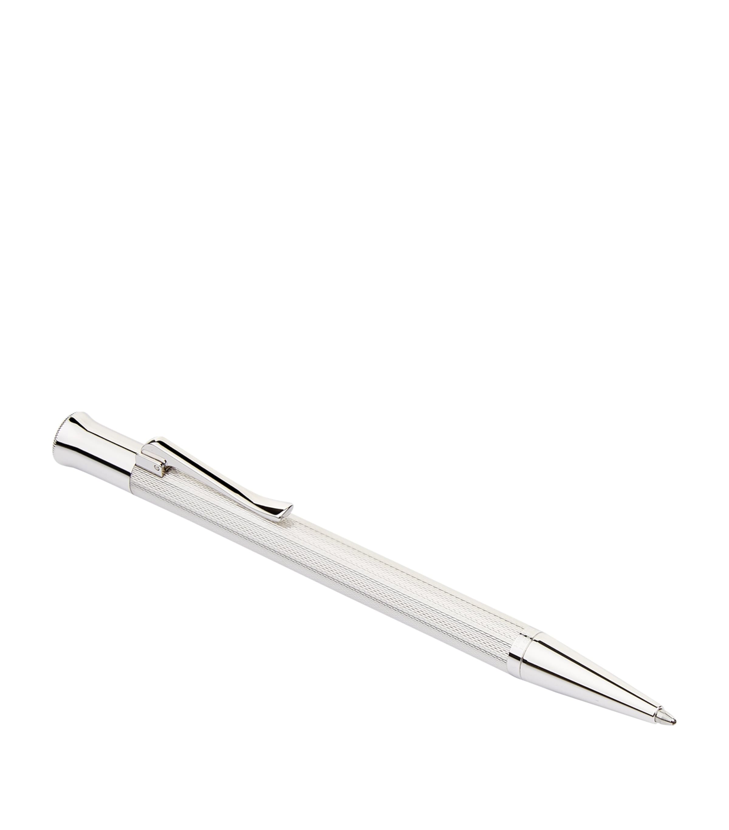 Graf Von Faber-castell Guilloche Ballpoint Pen In Silver