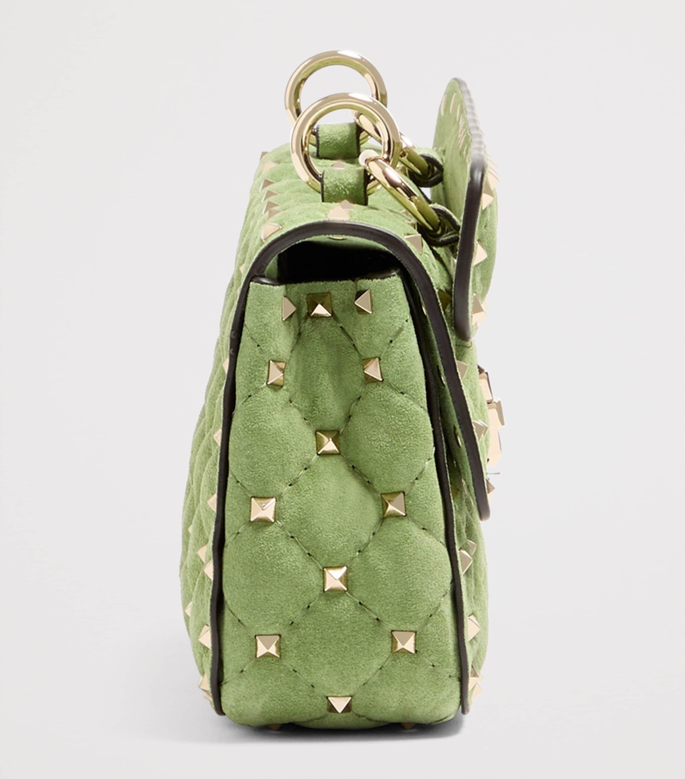 Valentino Garavani Small Suede Rockstud Spike Shoulder Bag Npo Image 3