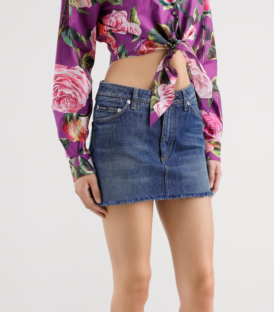 Denim Mini Skirt S9001-COMBINED COLOU Image 4