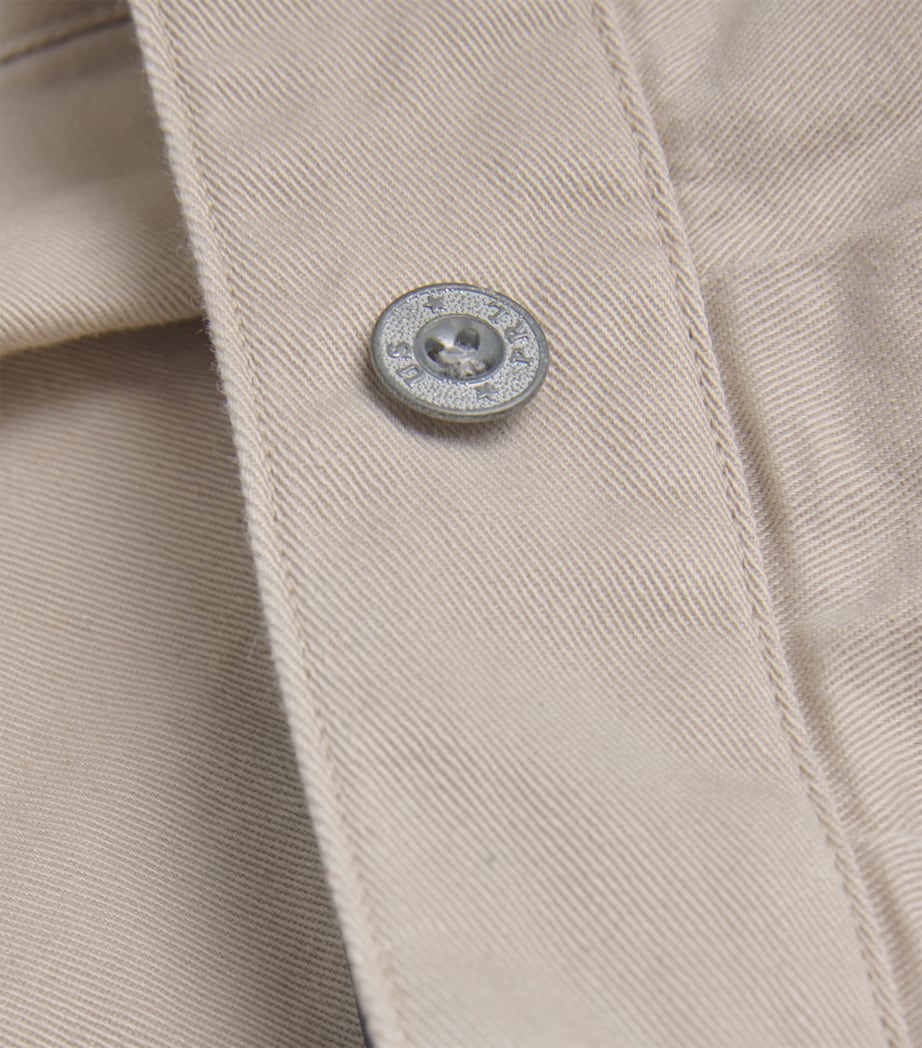 Cotton Twill Pleated Shorts BEIGE/KHAKI Image 5