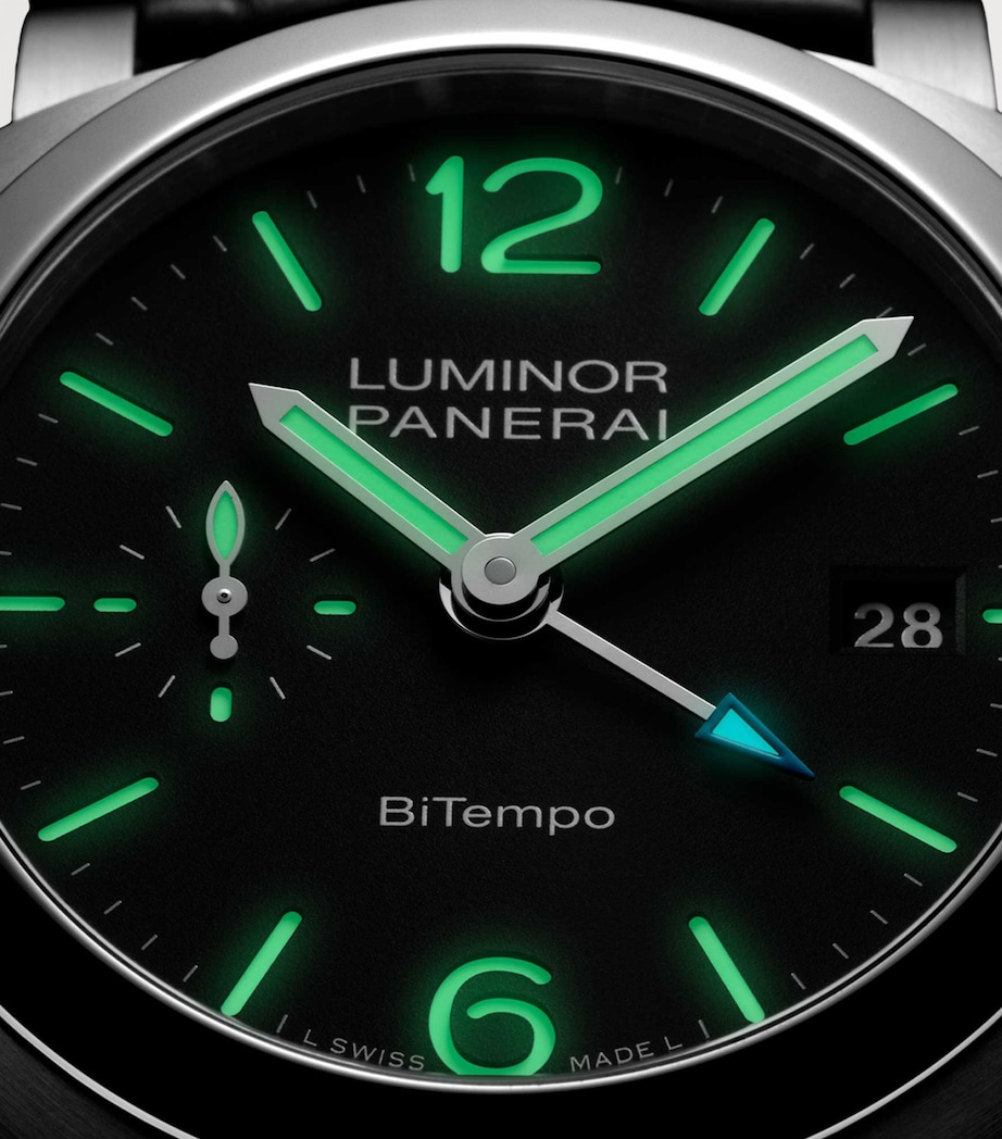 Panerai Stainless Steel Luminor Quaranta BiTempo Watch 40mm Black Image 4