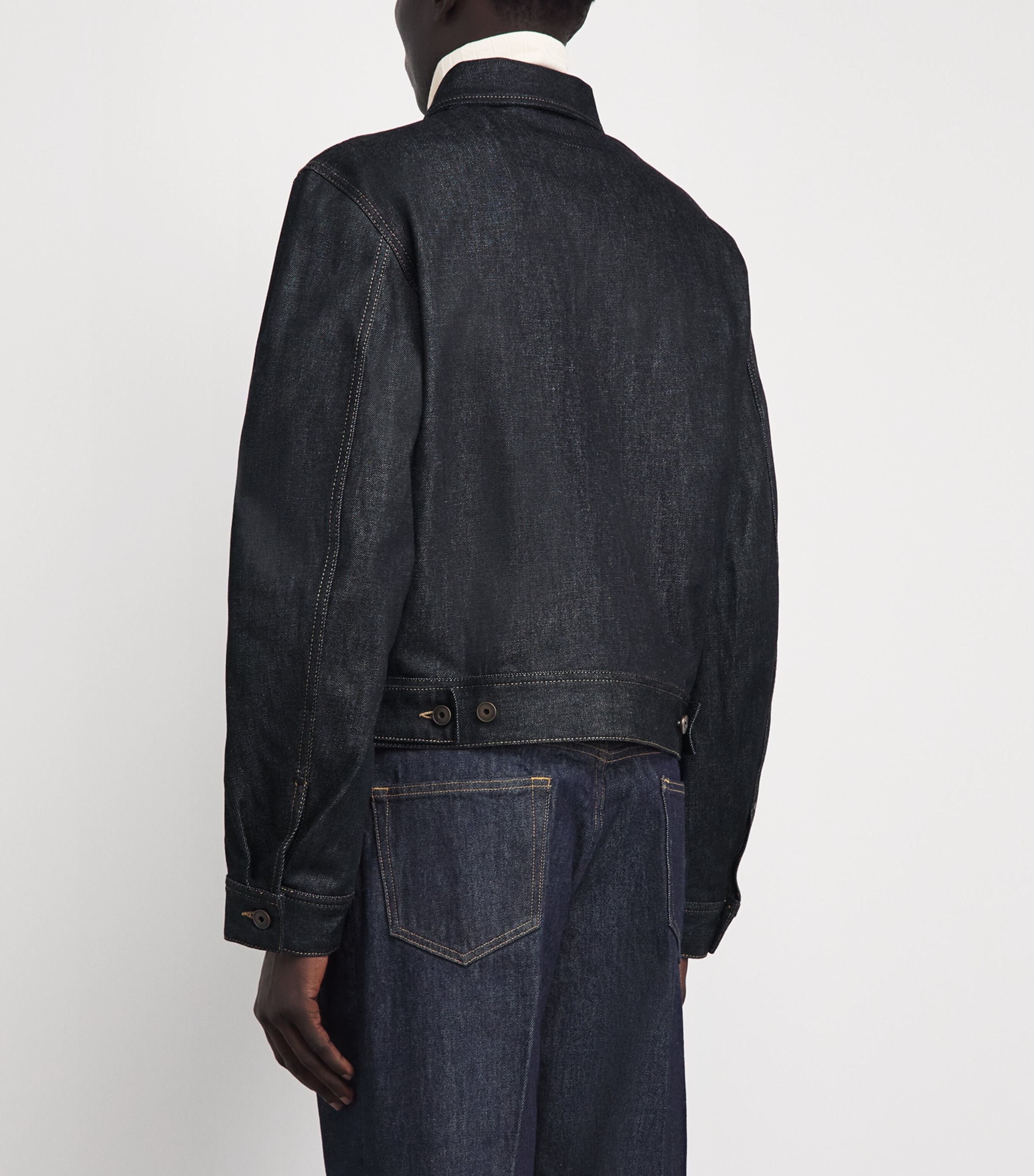 Lemaire Mens Trucker Denim Jacket Slate Image 5