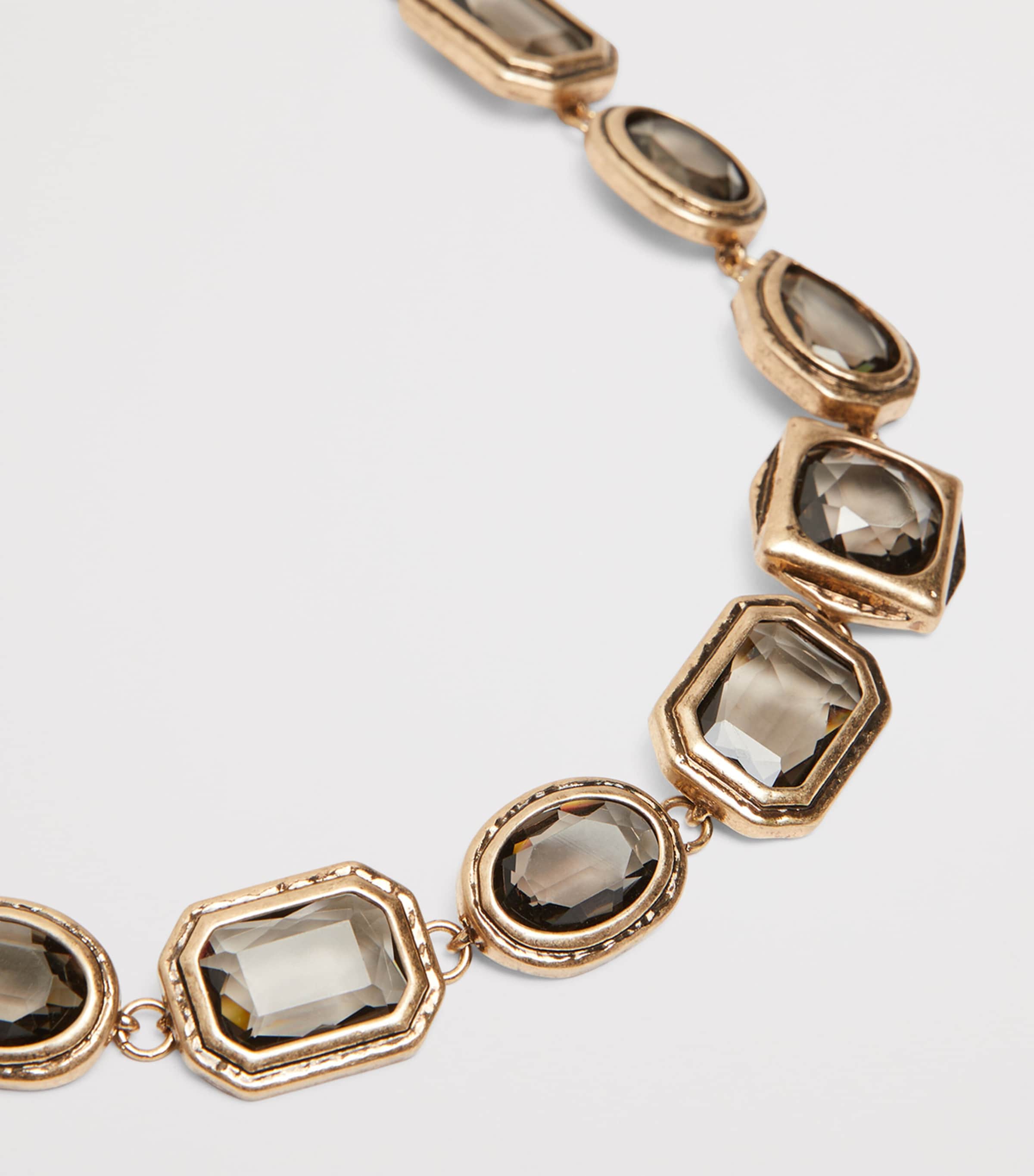Max Mara Embellished Choker Necklace Light Grey Image 3