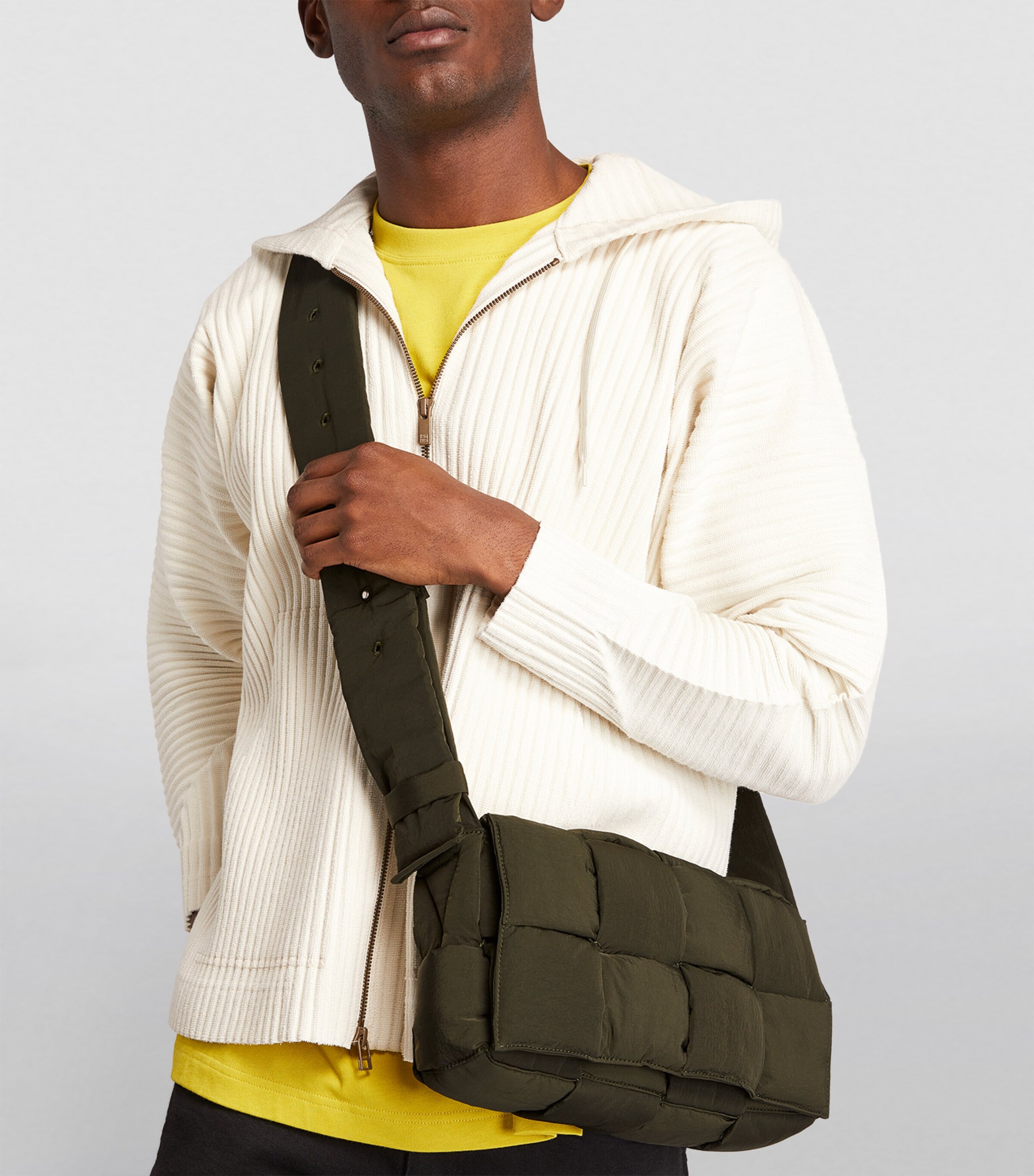Bottega Veneta Green Padded Tech Cassette Cross-Body Bag | Harrods US