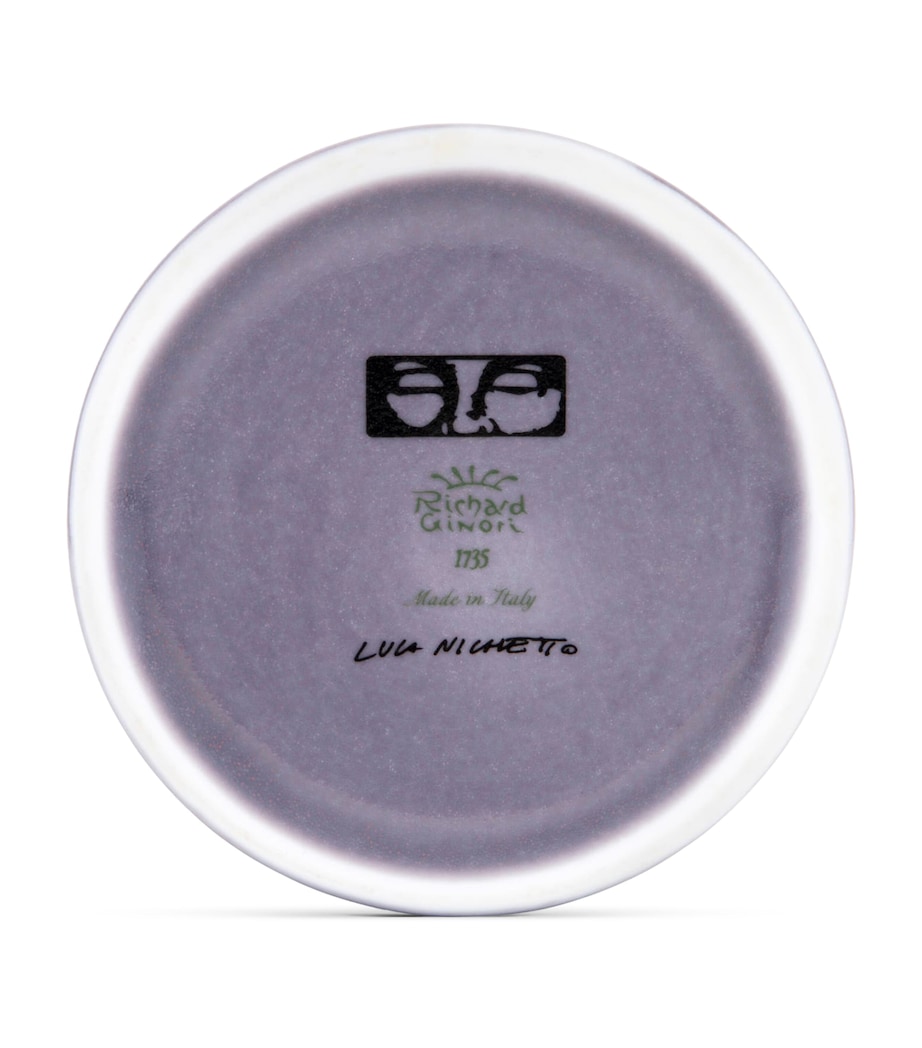GINORI 1735 Porcelain Il Letterato Candle Holder Image 2
