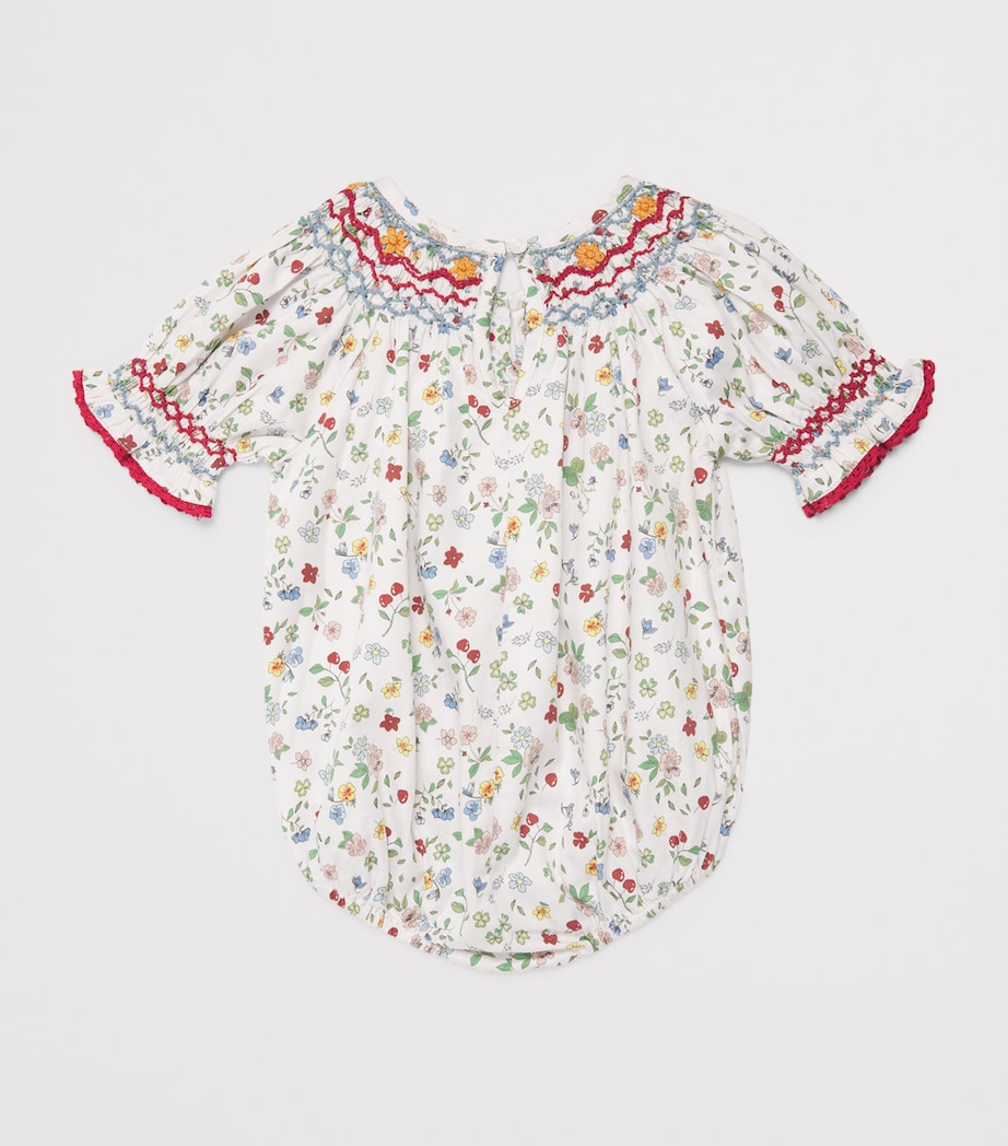Shirley Bredal Cotton Smocked Madeline Bodysuit (3 Months - 3 Years) Tut Tutti Frutti Image 2