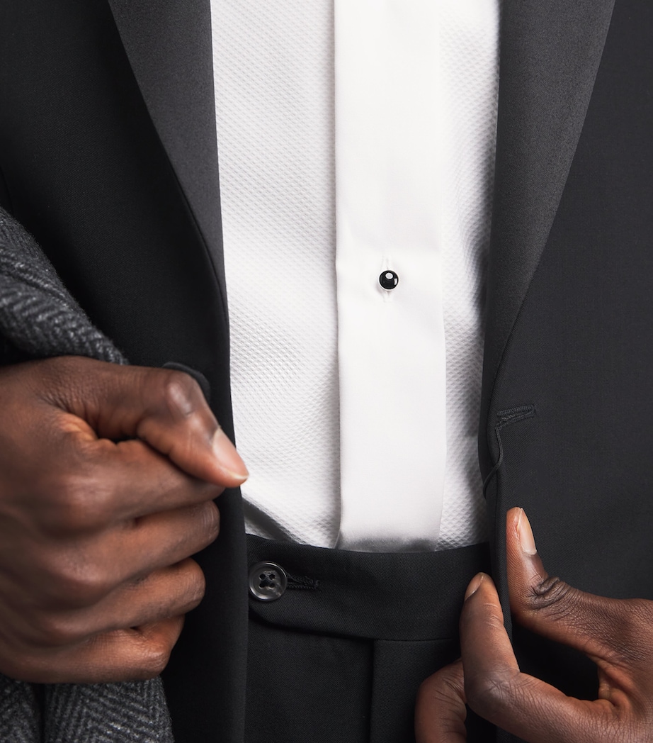 Cotton Pique-Front Shirt 00 WHITE Image 6