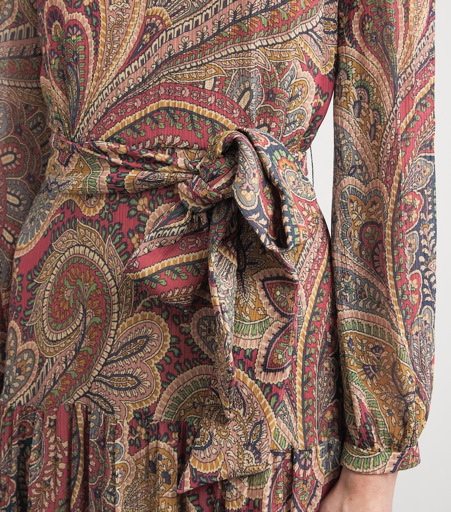 Silk Tie-Waist Maxi Dress X0867 Image 6