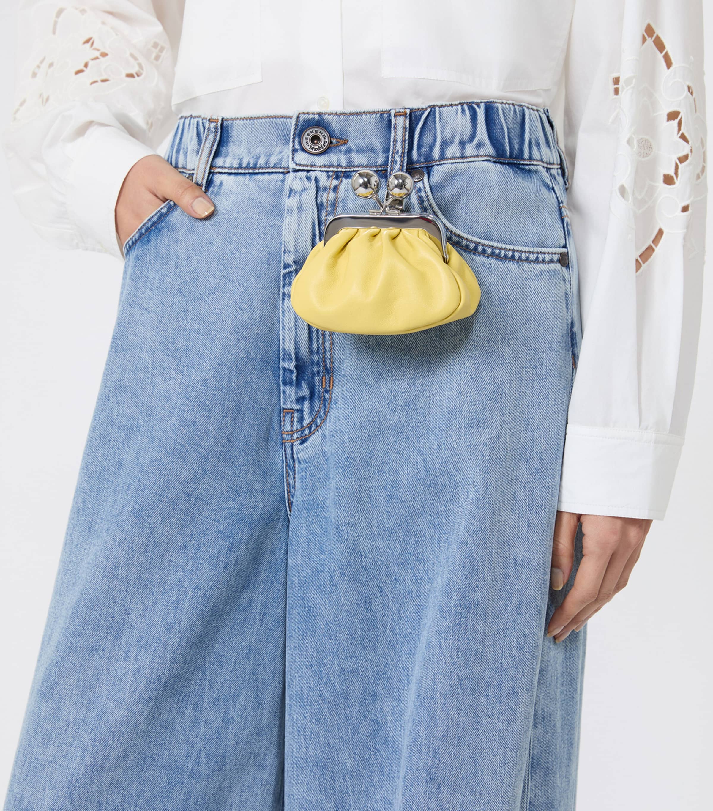 Weekend Max Mara Leather Pasticcino Bag Charm Yellow Image 2