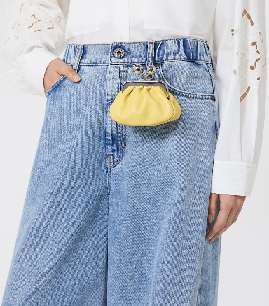 Weekend Max Mara Leather Pasticcino Bag Charm Yellow Image 2