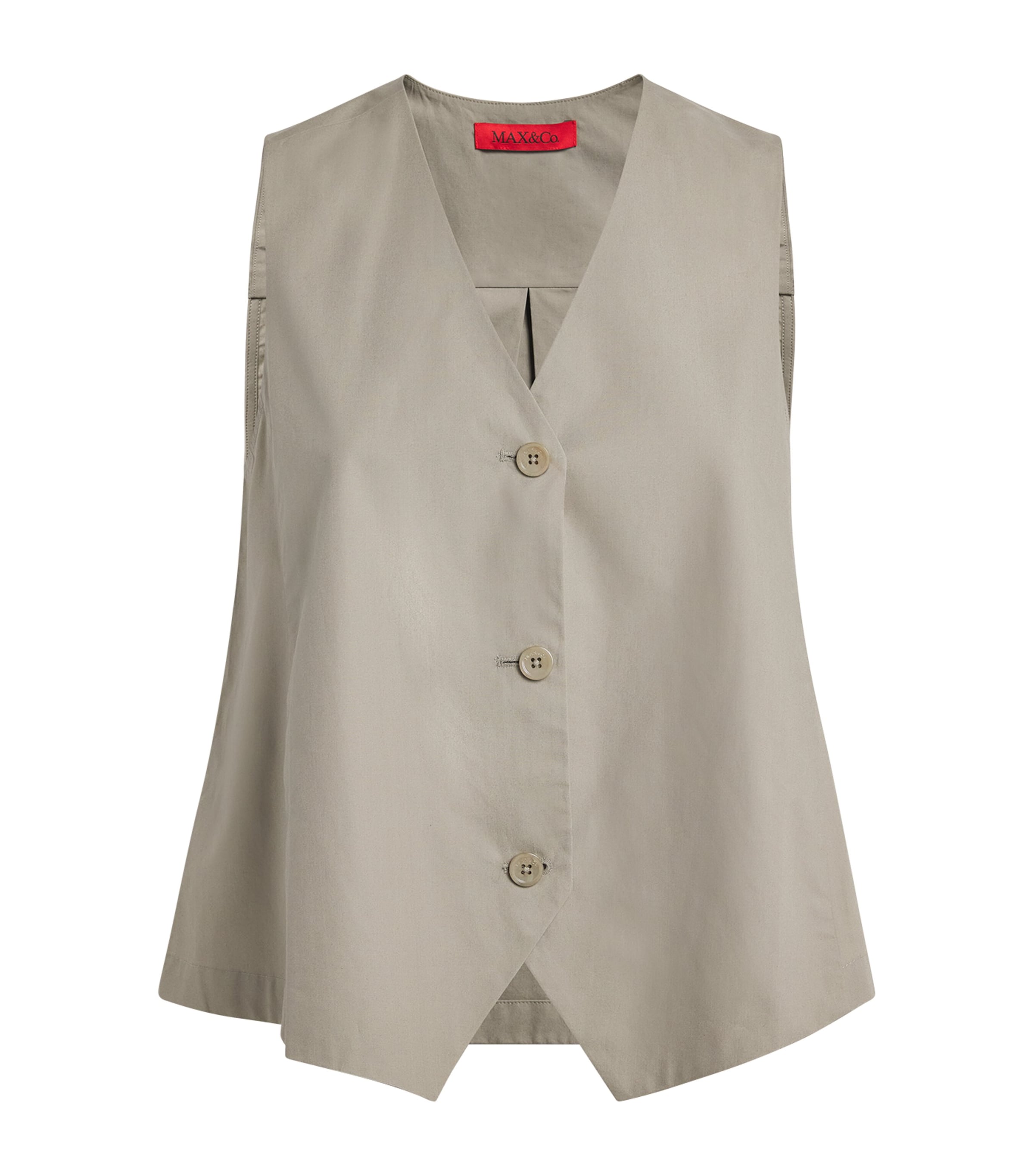 Cotton Woven Waistcoat SAGE Image 1