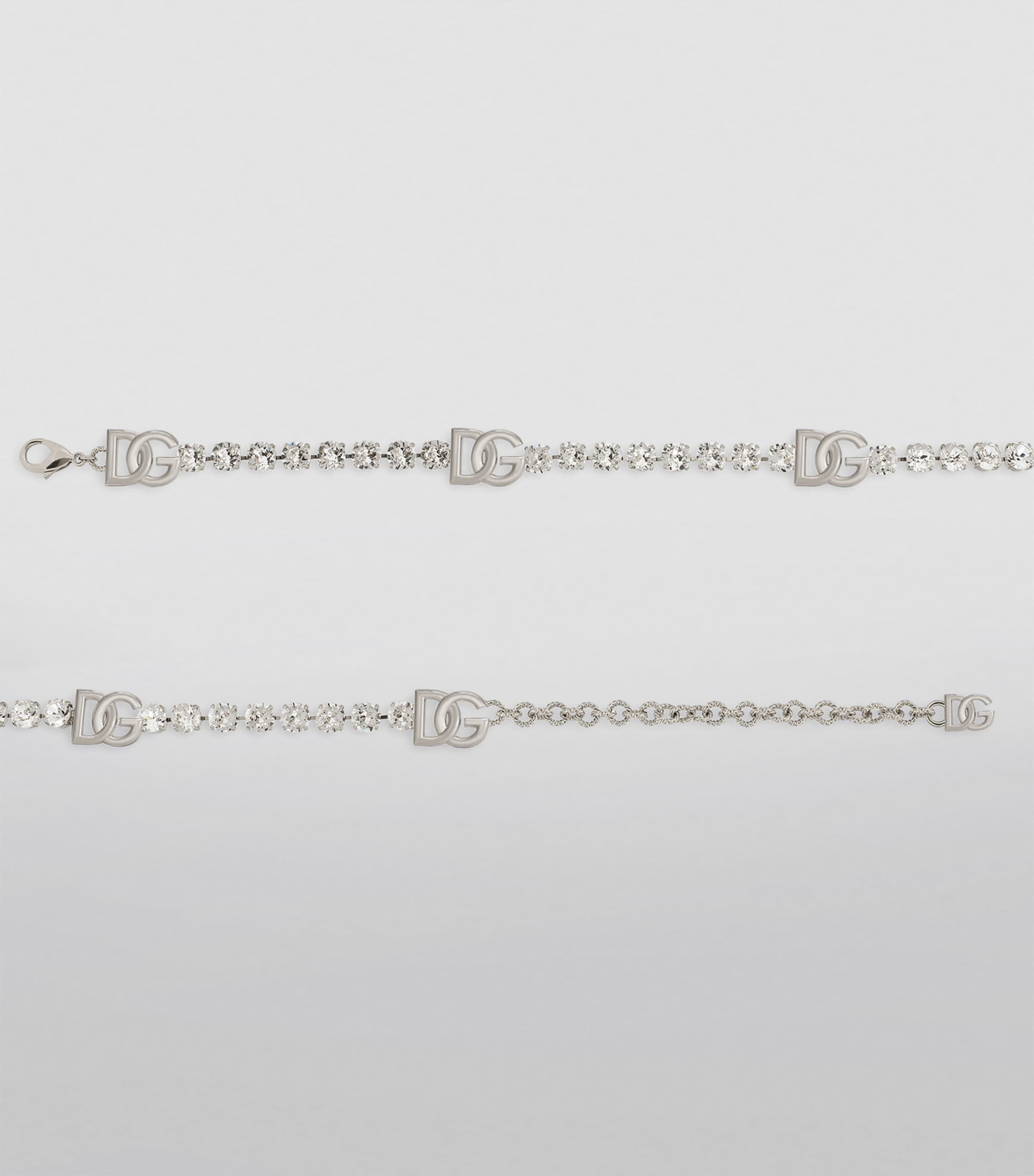 Dolce&Gabbana Crystal-Embellished DG Logo Belt Silverpall Image 2