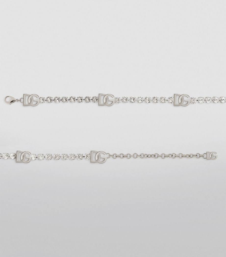 Crystal-Embellished DG Logo Belt 87655-SILVERPALL Image 2