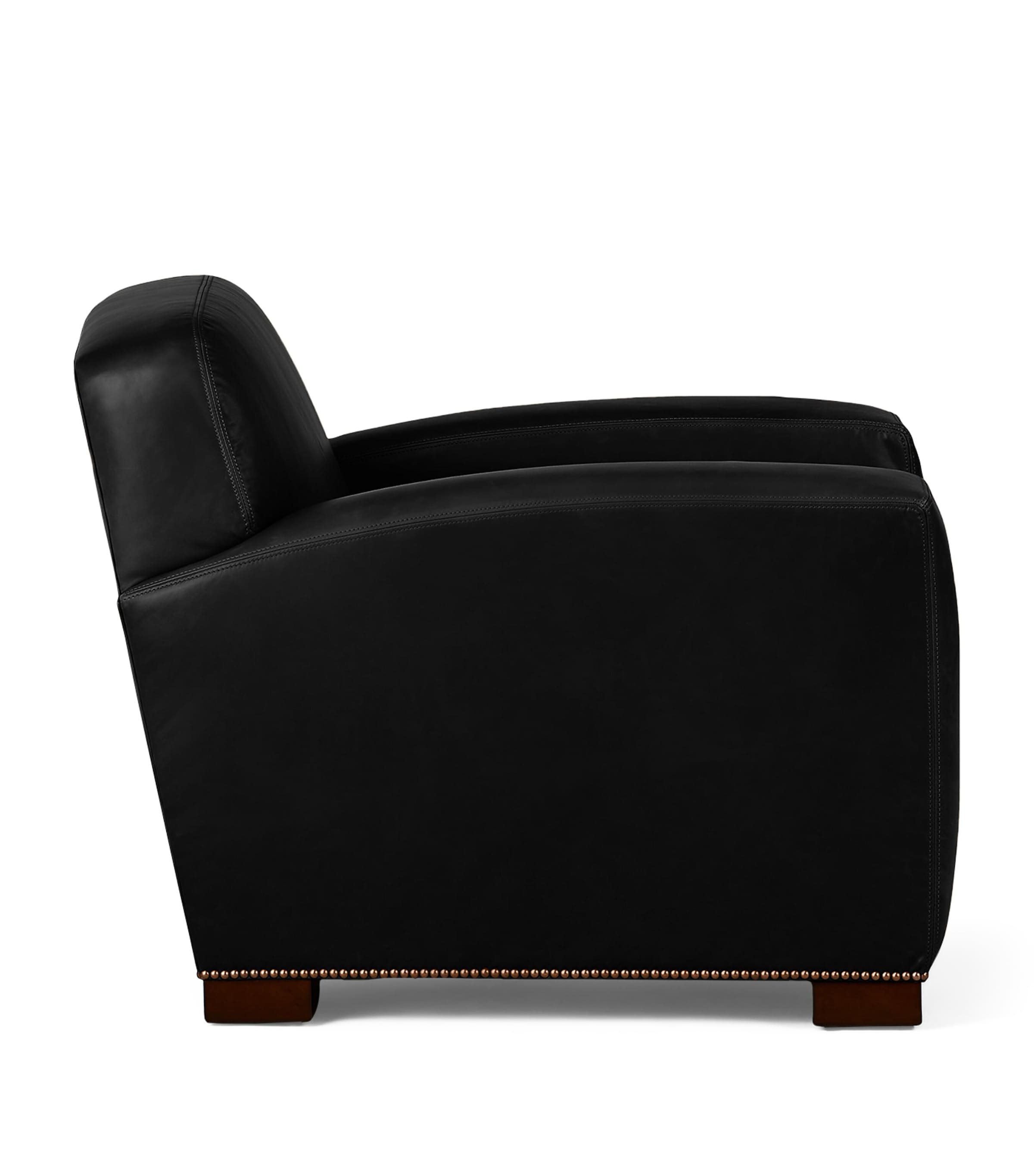 Maple and Leather Grant Armchair MEDIUM MAHOGANY Image 3