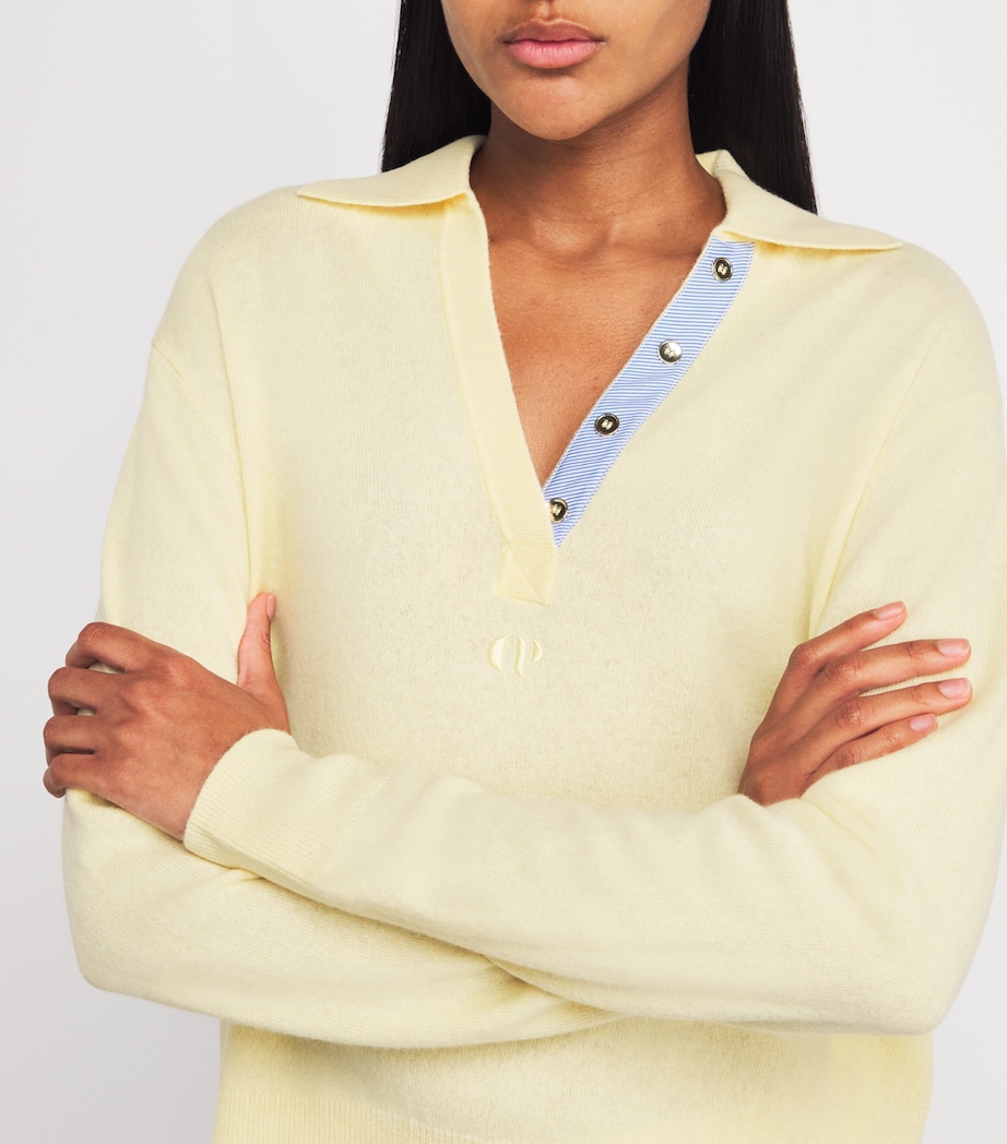 Wool-Cashmere Polo Sweater BABY YELLOW Image 6