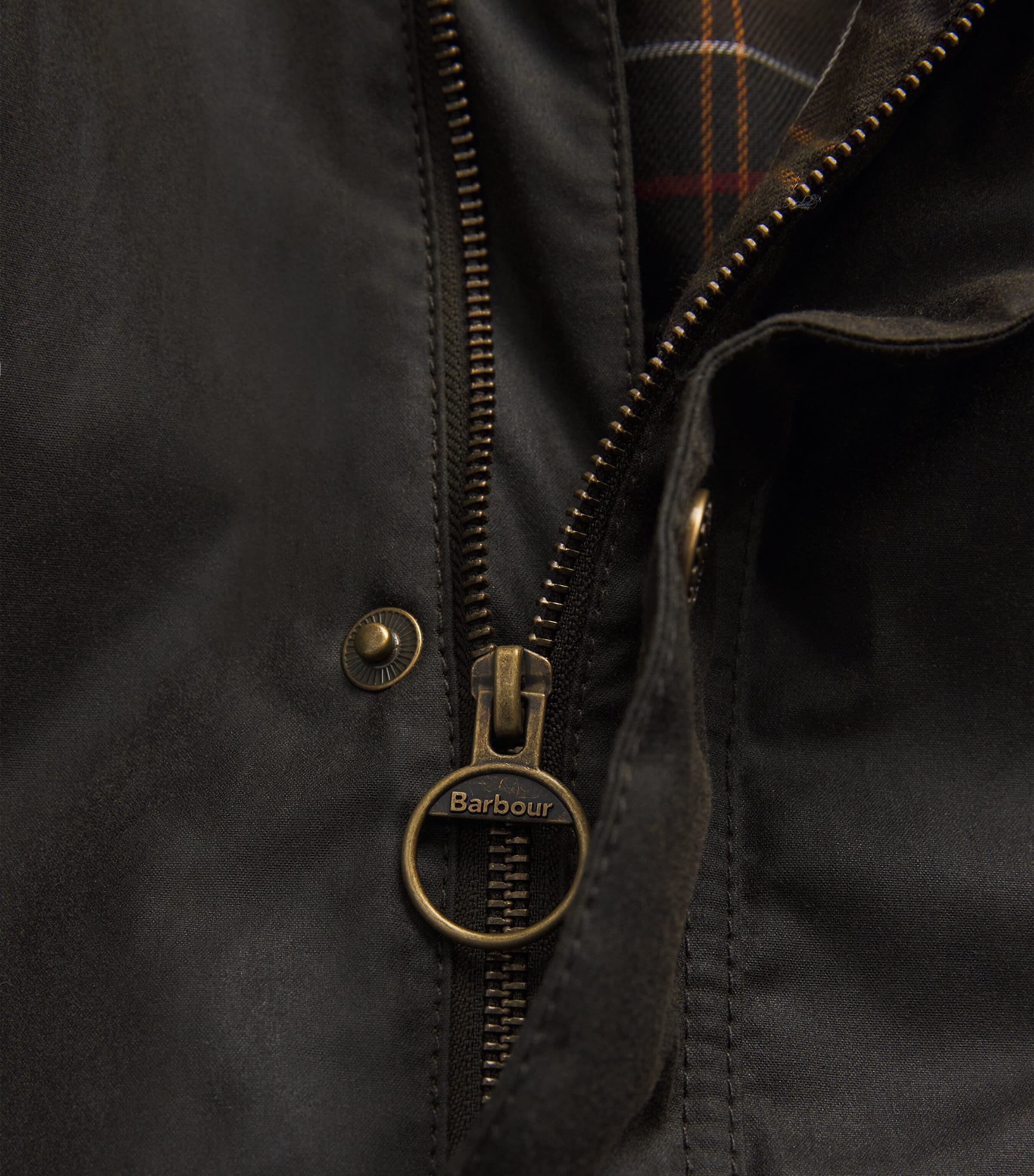 Barbour Mens Wax Bedale Parka Coat Olive Image 5