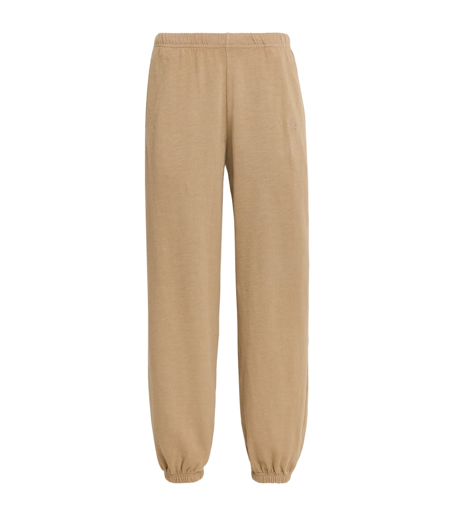 ÉTERNE Womens Cotton Boyfriend-Pocket Sweatpants Taupe Image 1