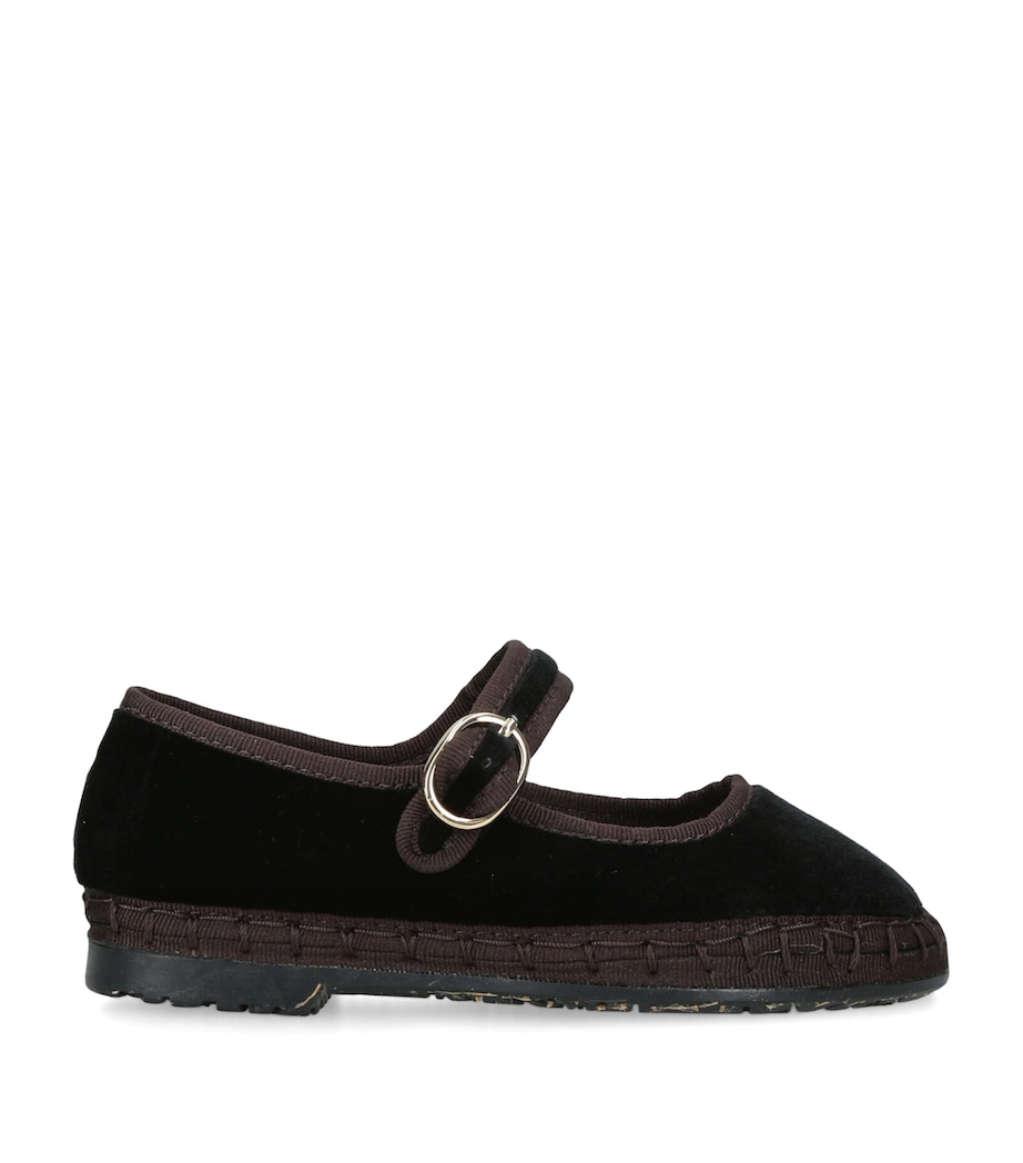 Flabelus Velvet Sethe Mary Janes Dark Brown Image 1