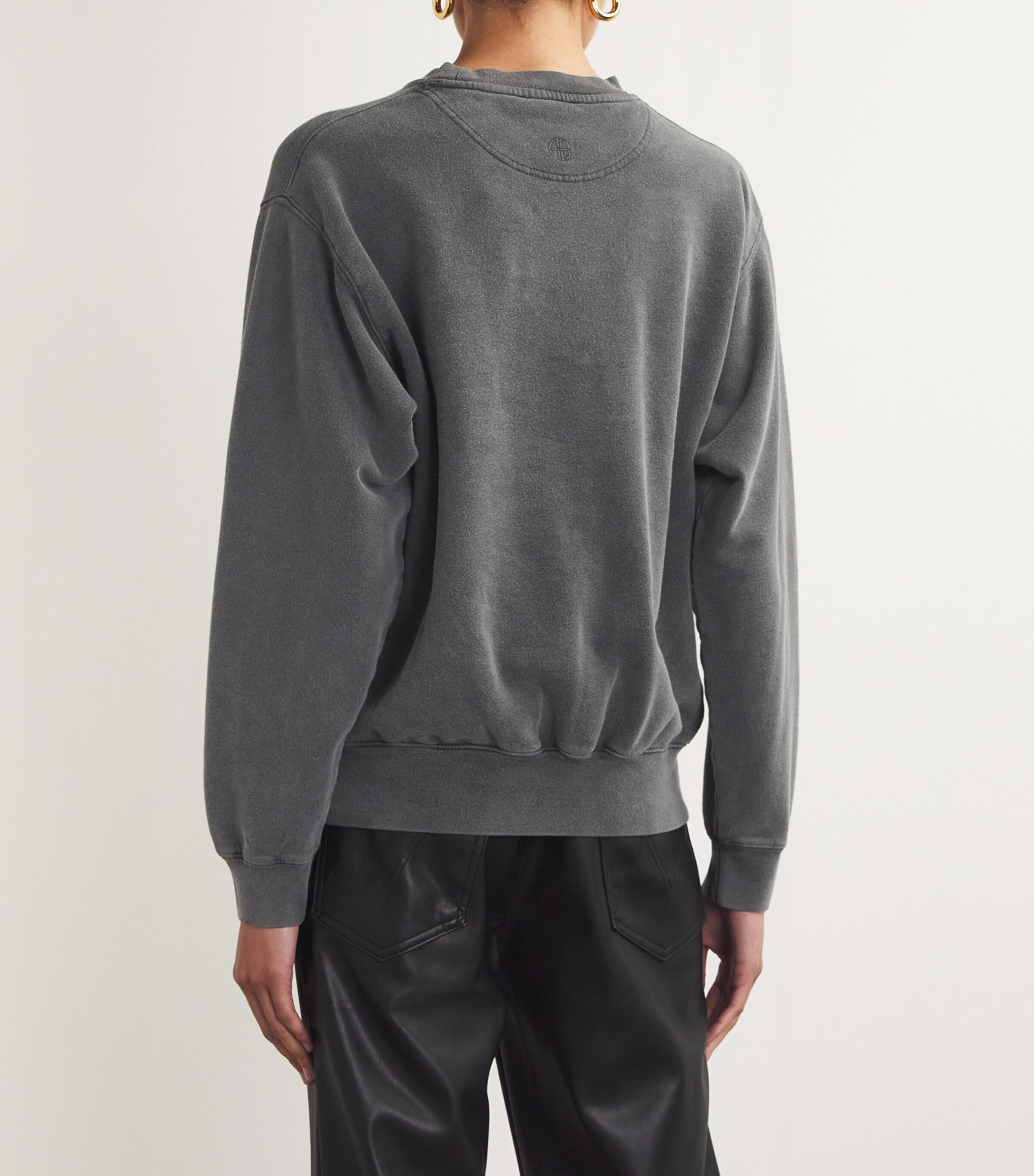 Cotton Ramona University Sweatshirt WASHED BLACK Image 4