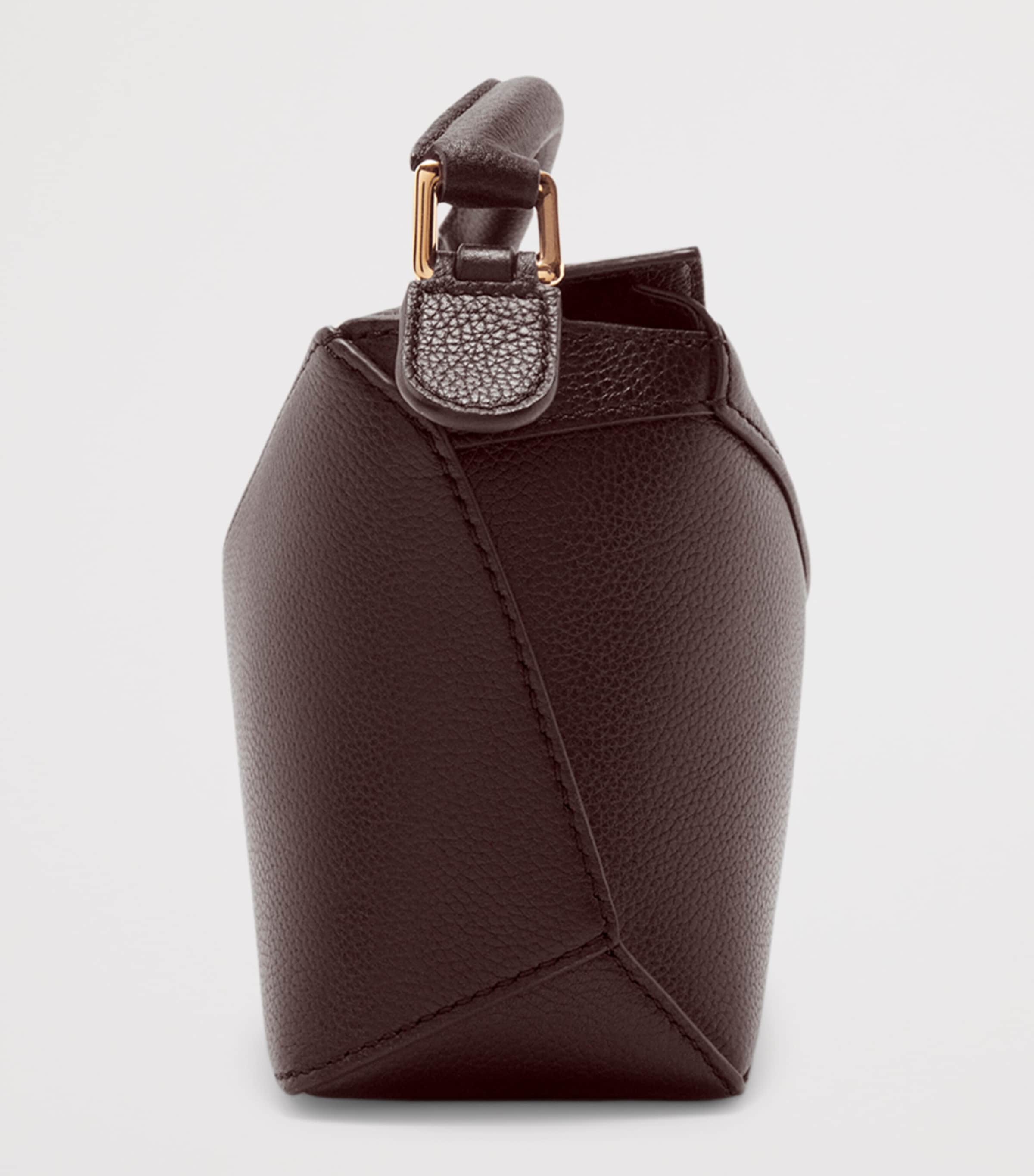 LOEWE Brown Mini Leather Puzzle Top-Handle Bag | Harrods US