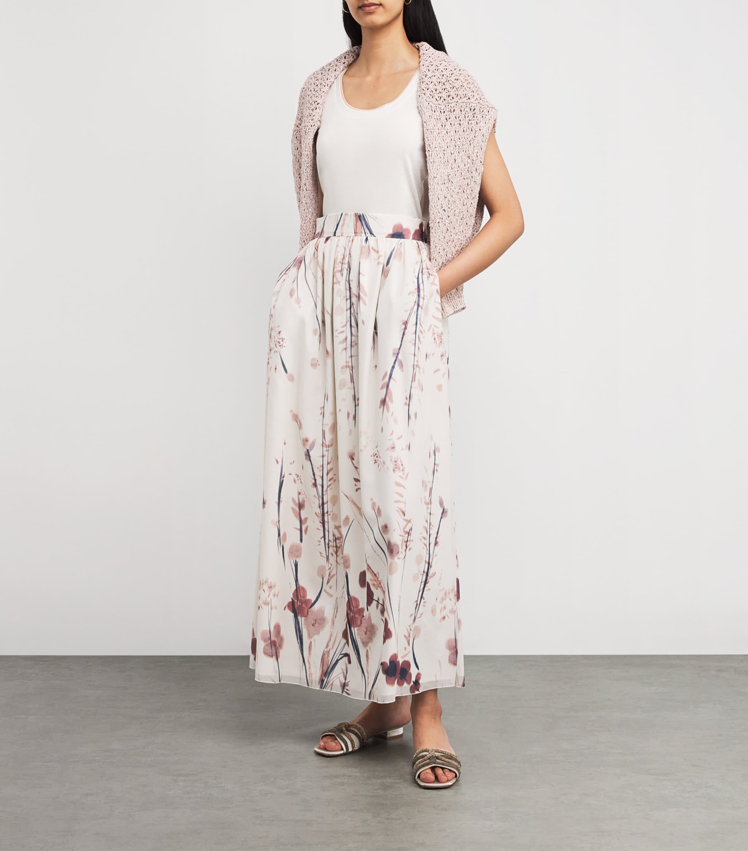 Cotton Tank Top BIANCO, ROSA Image 2