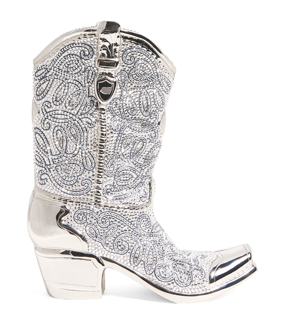 Crystal Cowboy Boot Austin Clutch Bag SRHMT RHINE MULTI Image 1