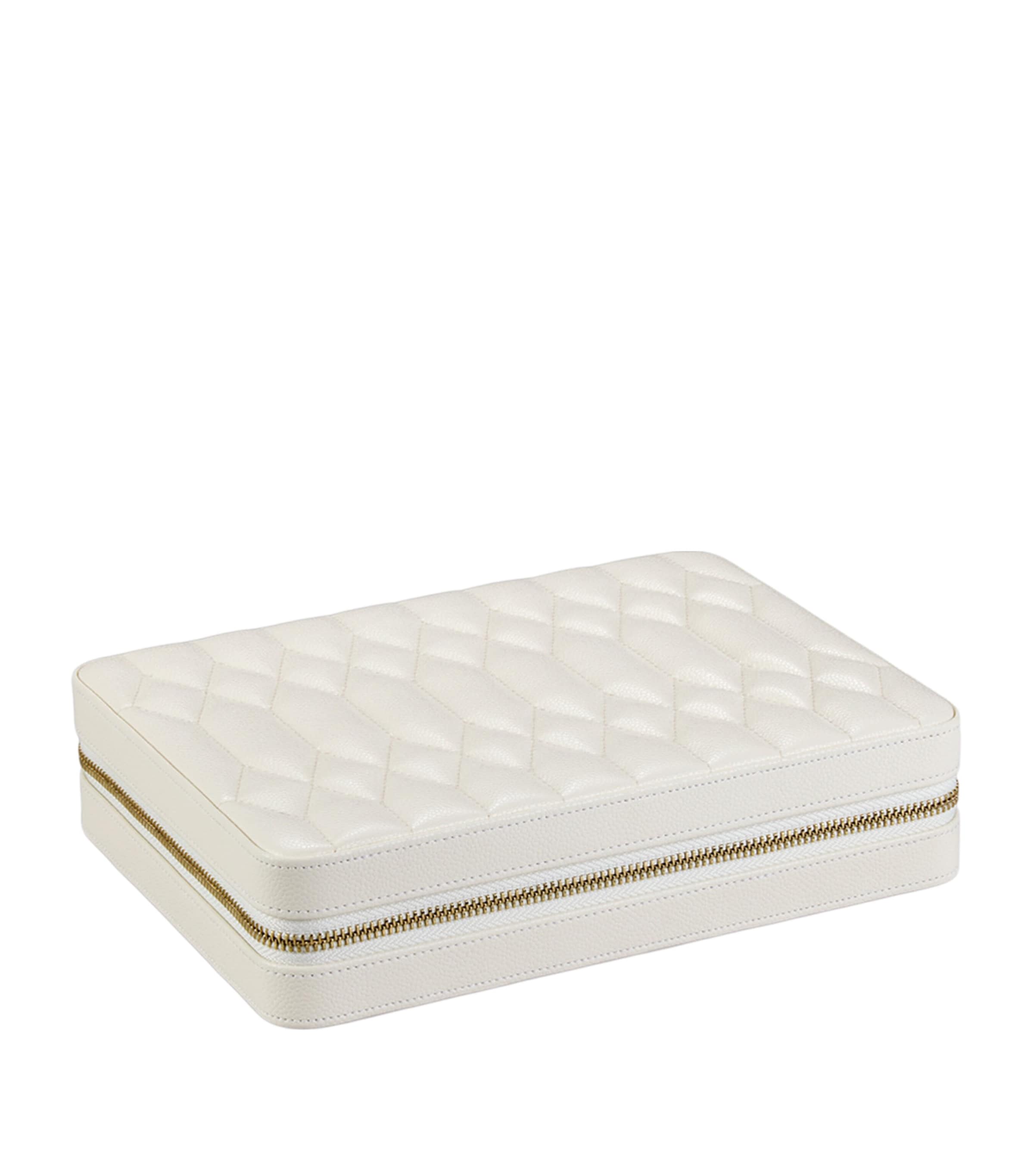 WOLF Large Lauren Travel Jewellery Case Ivory Image 2