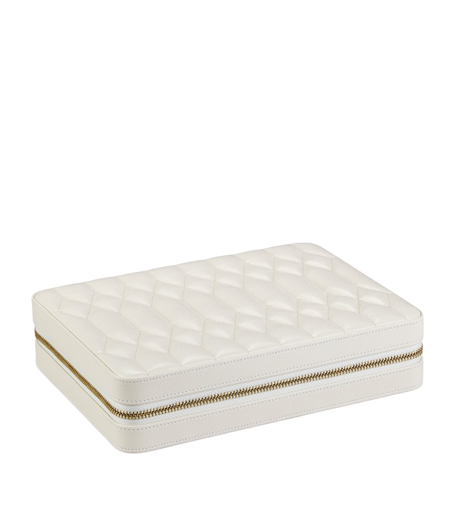 WOLF Large Lauren Travel Jewellery Case Ivory Image 2