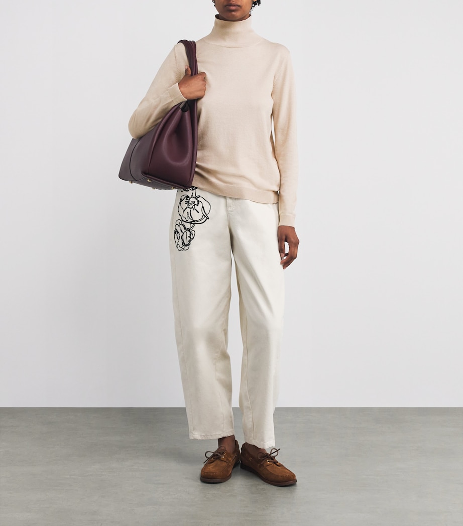 Silk-Wool-Blend Rollneck Sweater BEIGE Image 2