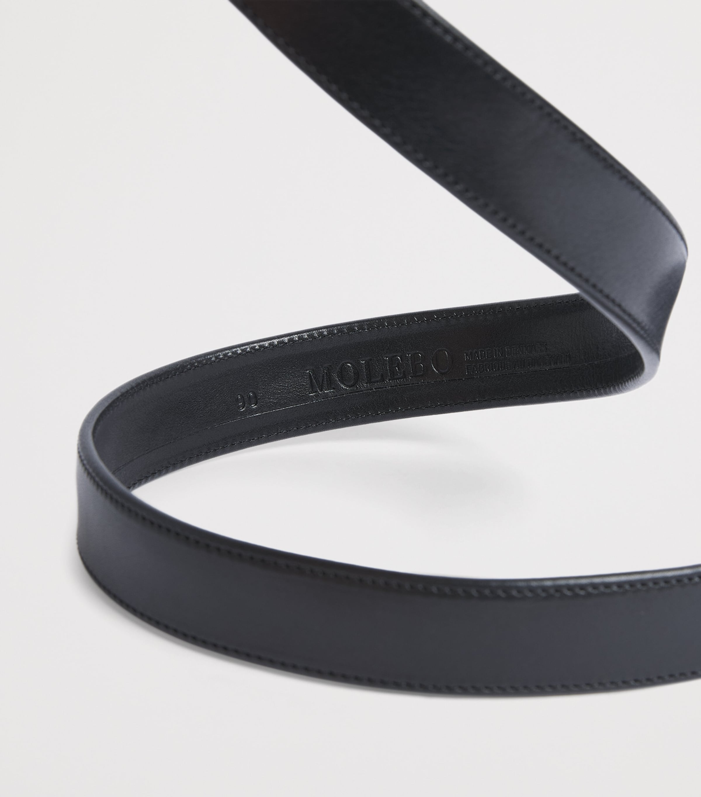 Molebo Leather Rose Buckle Western Belt Black Leather Image 5
