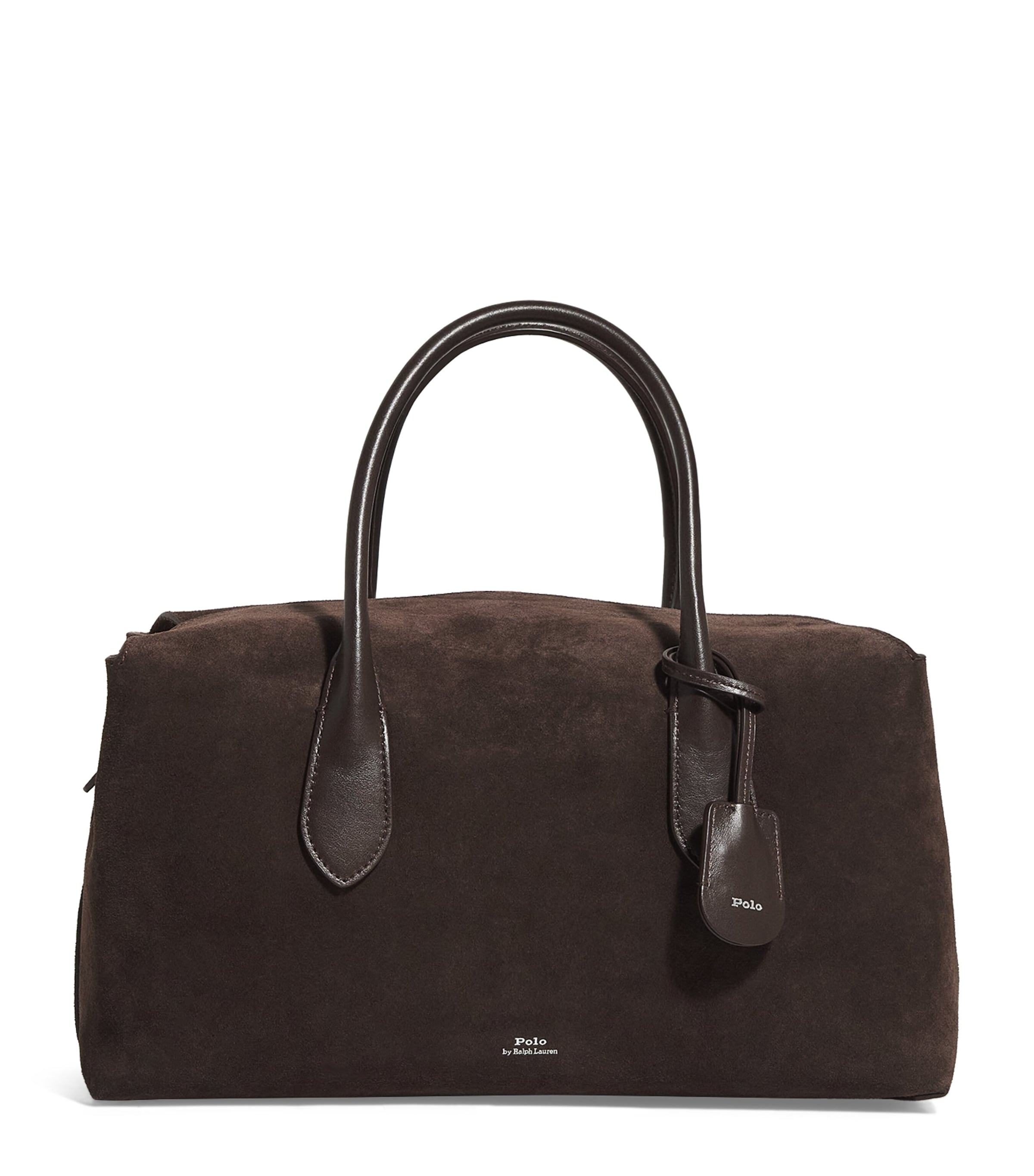 Polo Ralph Lauren Suede Bellport Satchel Bag In Brown
