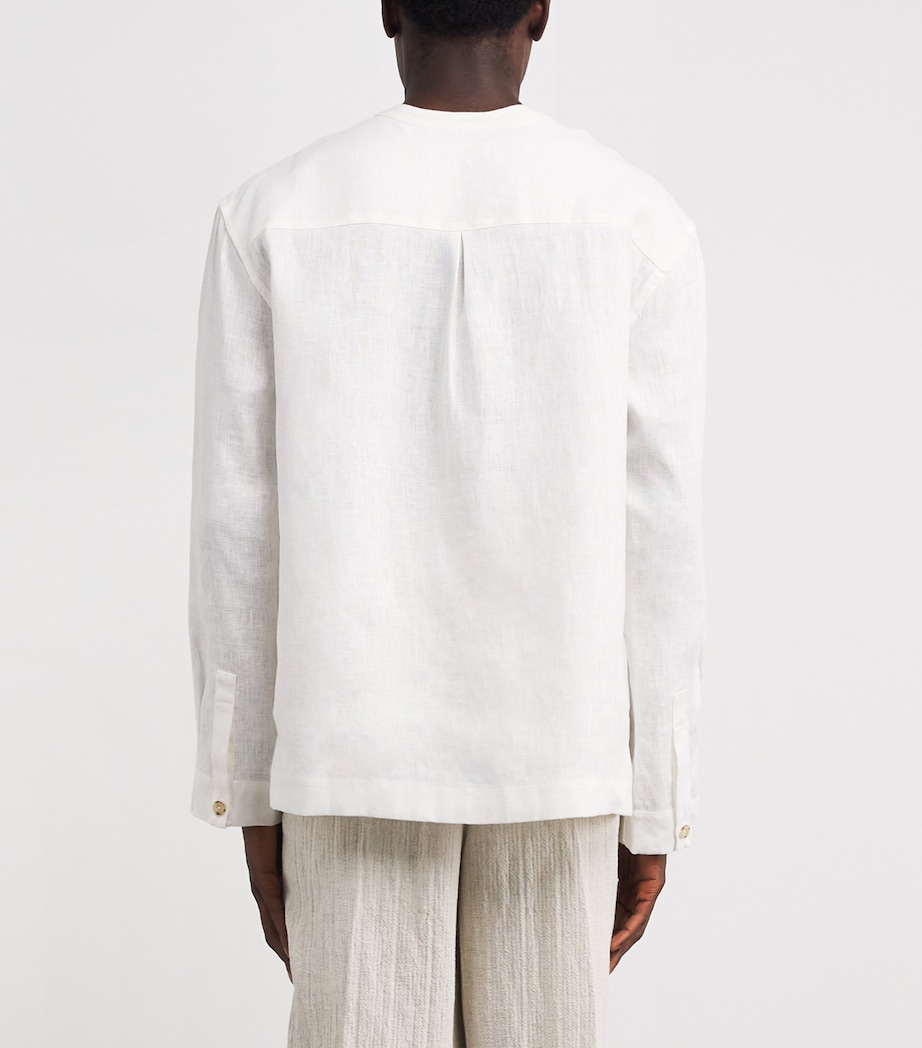 Stripe Henley T-Shirt WHITE Image 4