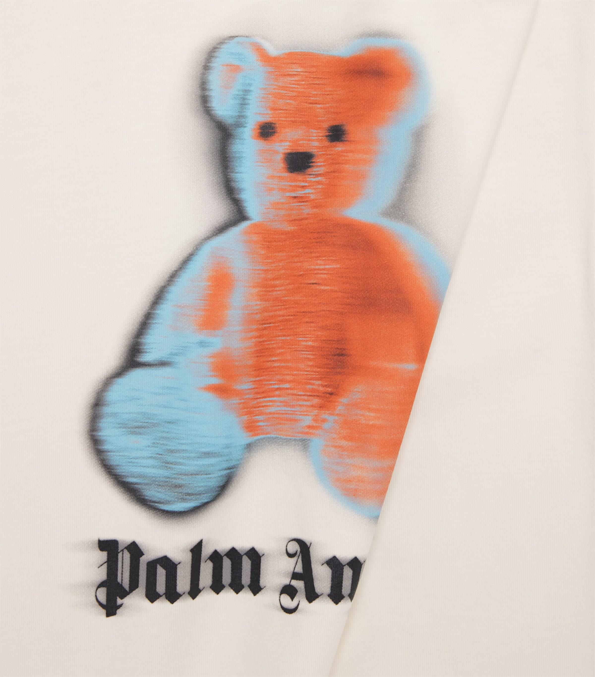Palm Angels Kids Cotton Blurred Bear T-Shirt (4-12+ Years) White Image 3