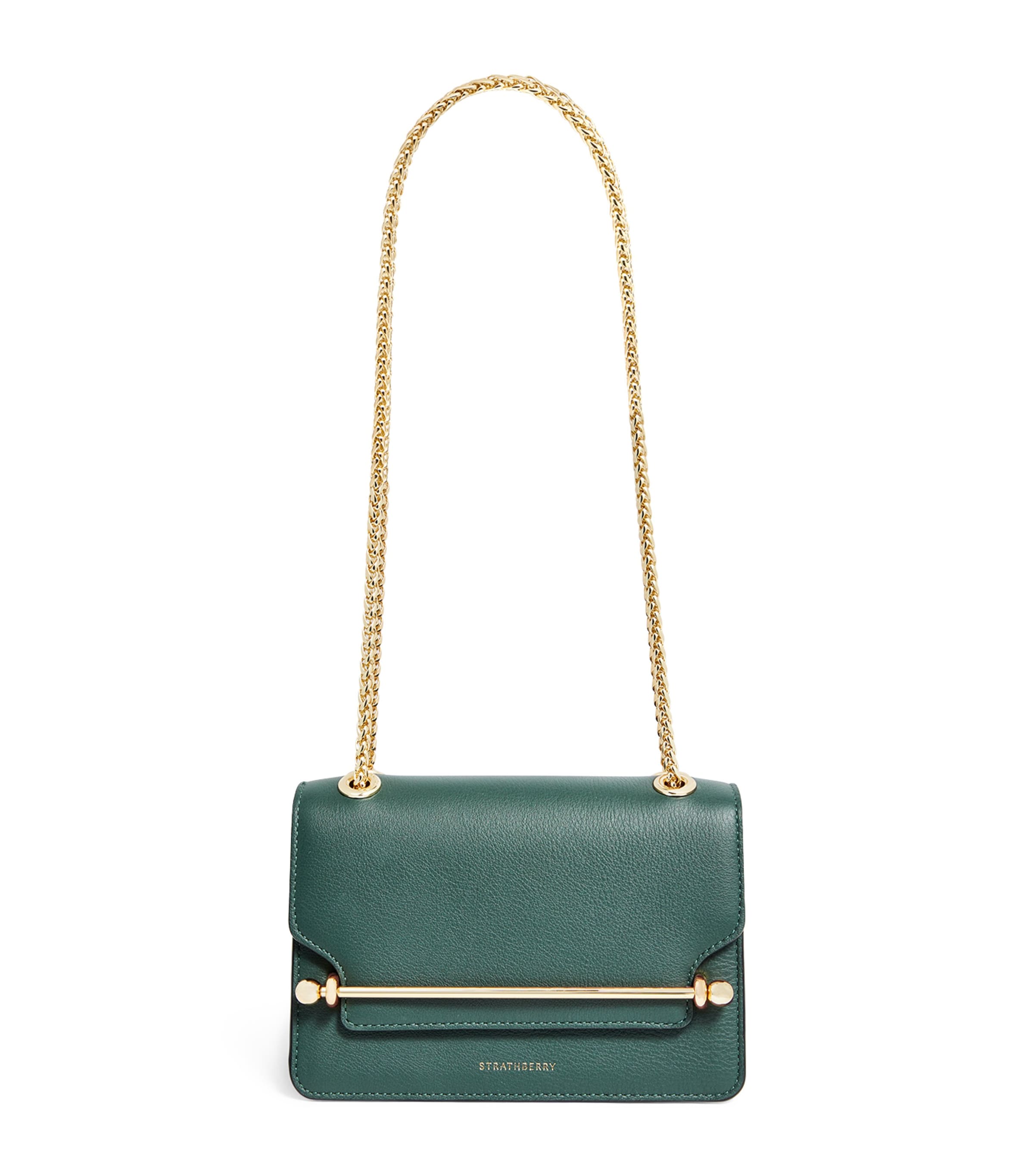 STRATHBERRY MINI LEATHER EAST WEST SHOULDER BAG 